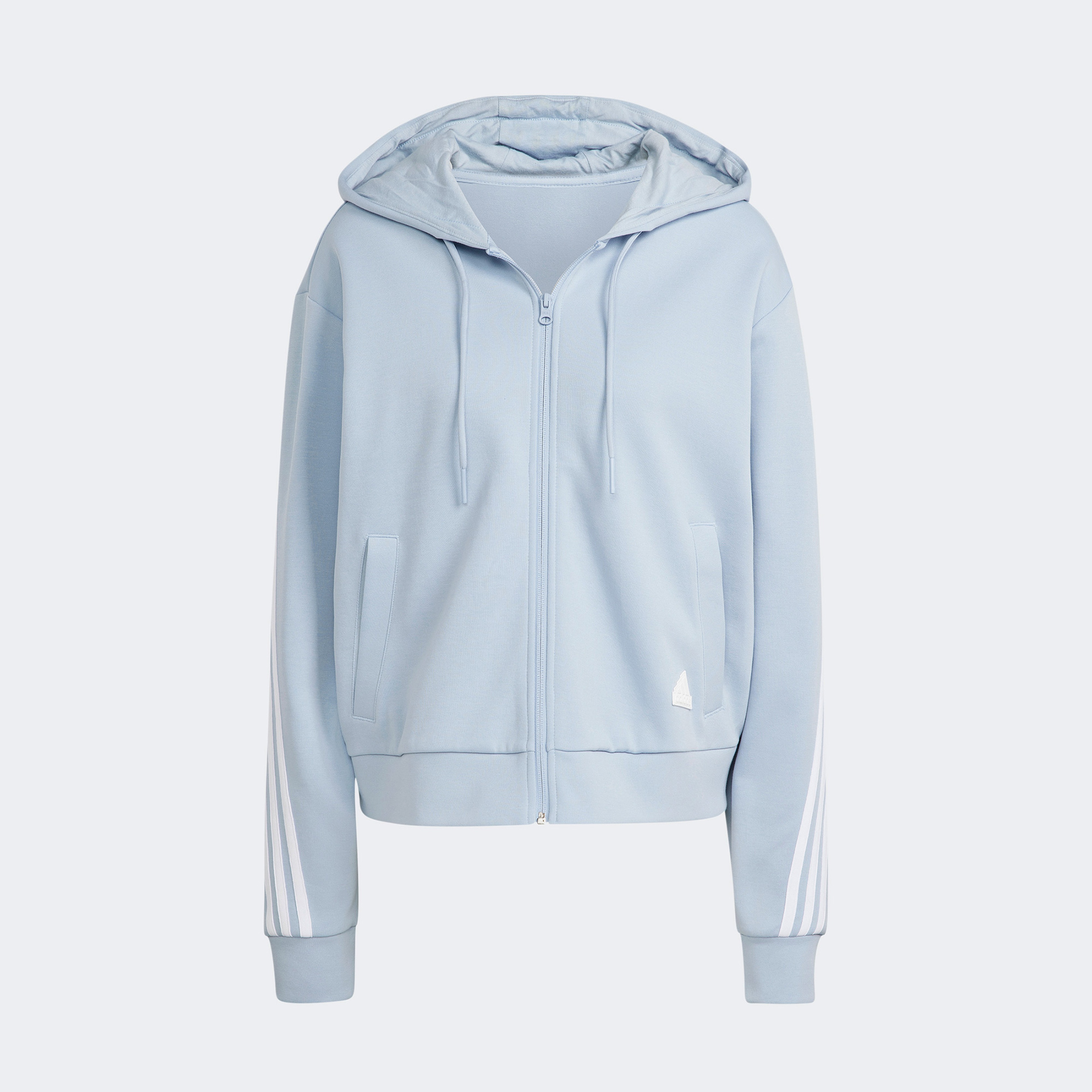 adidas Future Icons 3-Stripes Full-Zip Kapüşonlu Kadın Mavi Eşofman Üstü