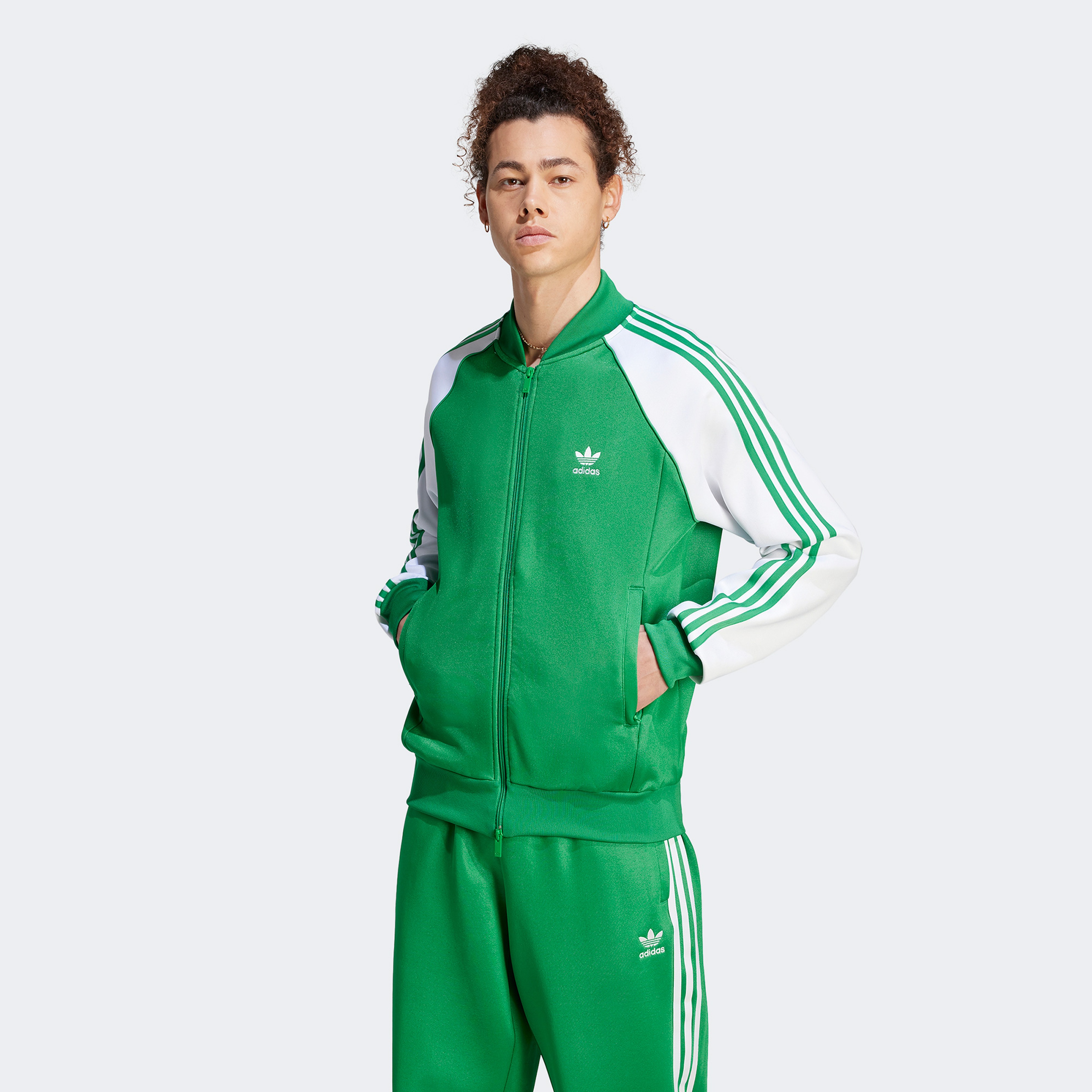 adidas Adicolor Classics+ SST Erkek Yeşil Eşofman Üstü
