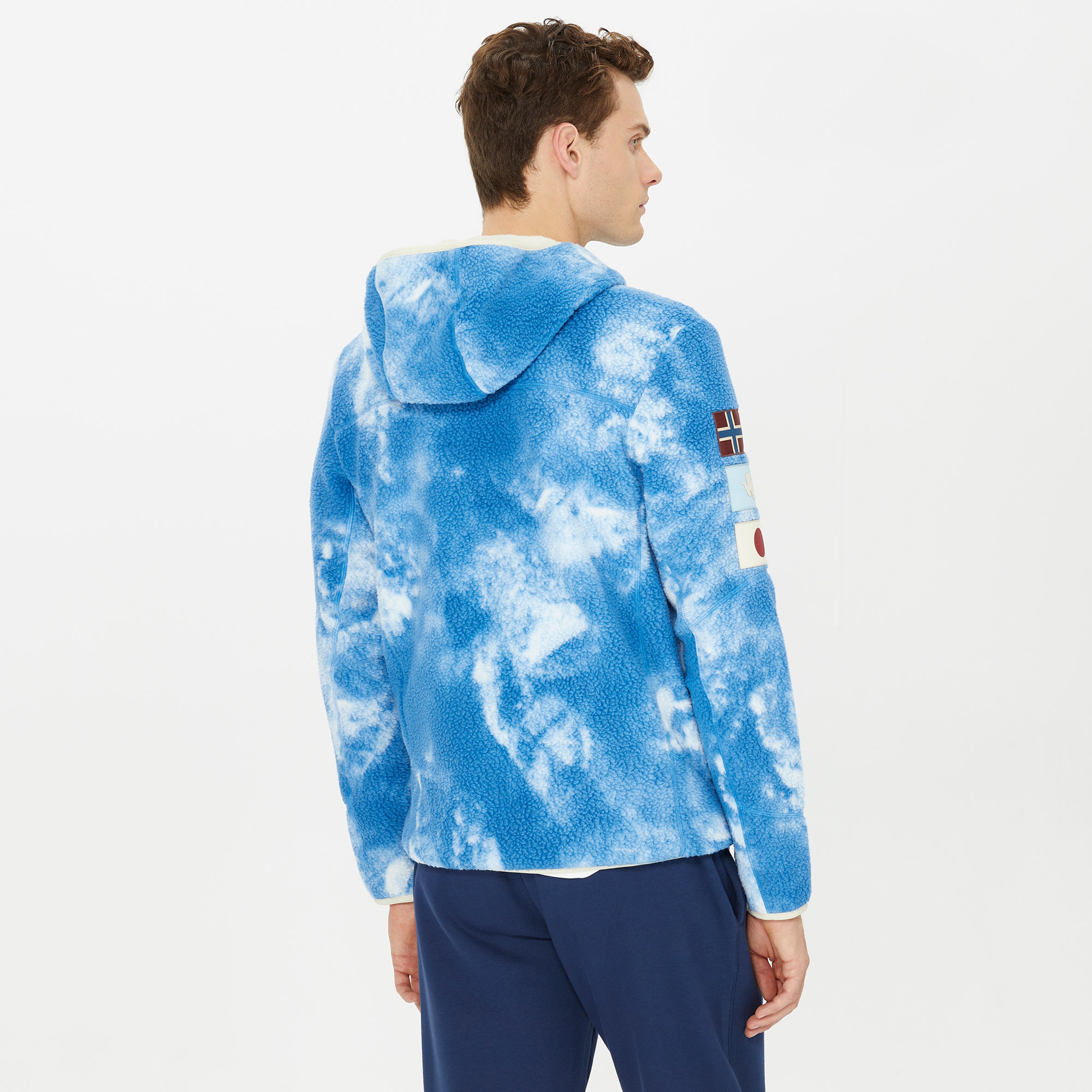 Napapijri Yupik Fzh All Over Print Erkek Mavi Ceket