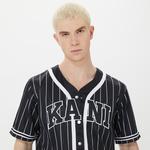 Karl Kani Serif Pinstripe Baseball Erkek Siyah Gömlek