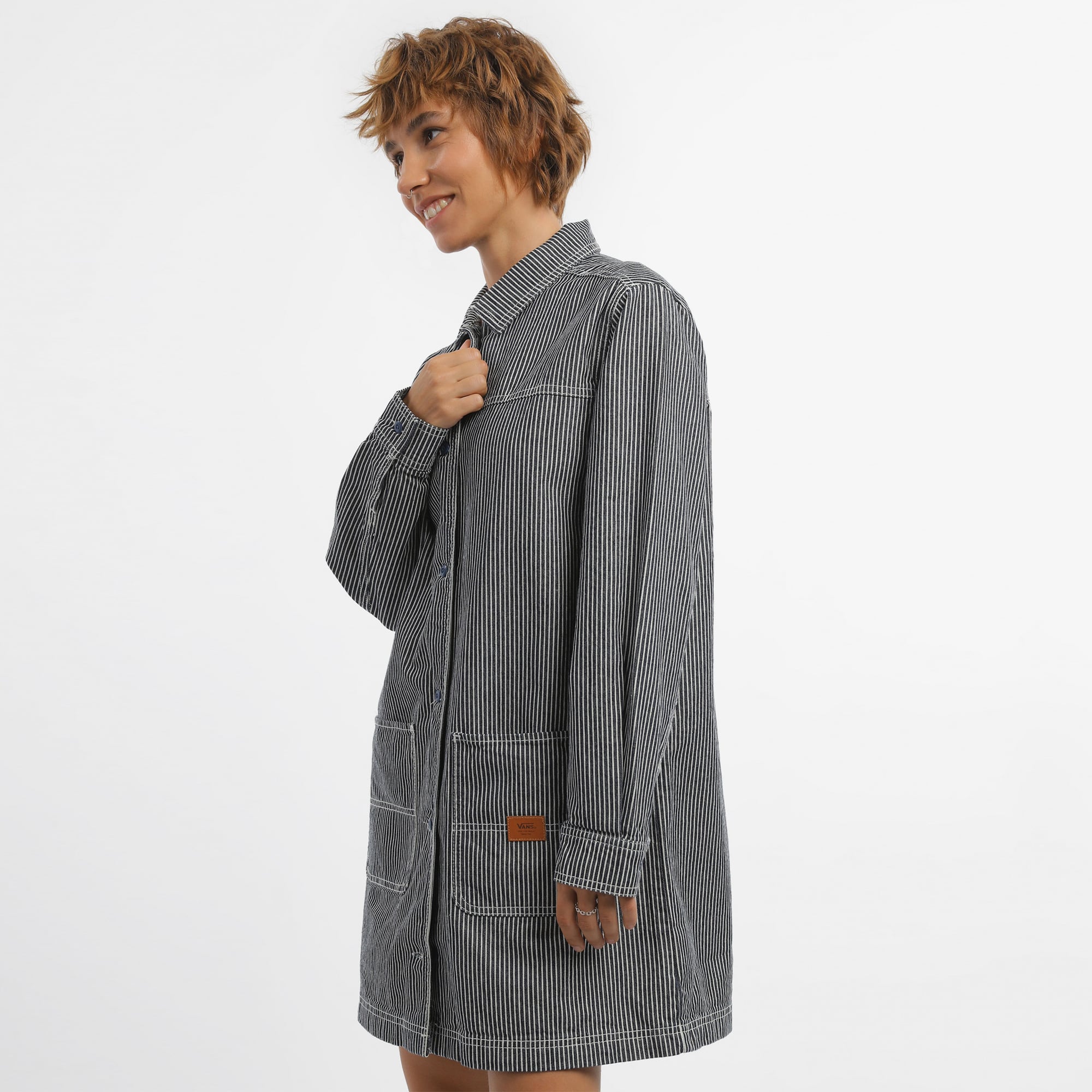 Vans Ground Work Dusk Downer Kadın Gri Elbise