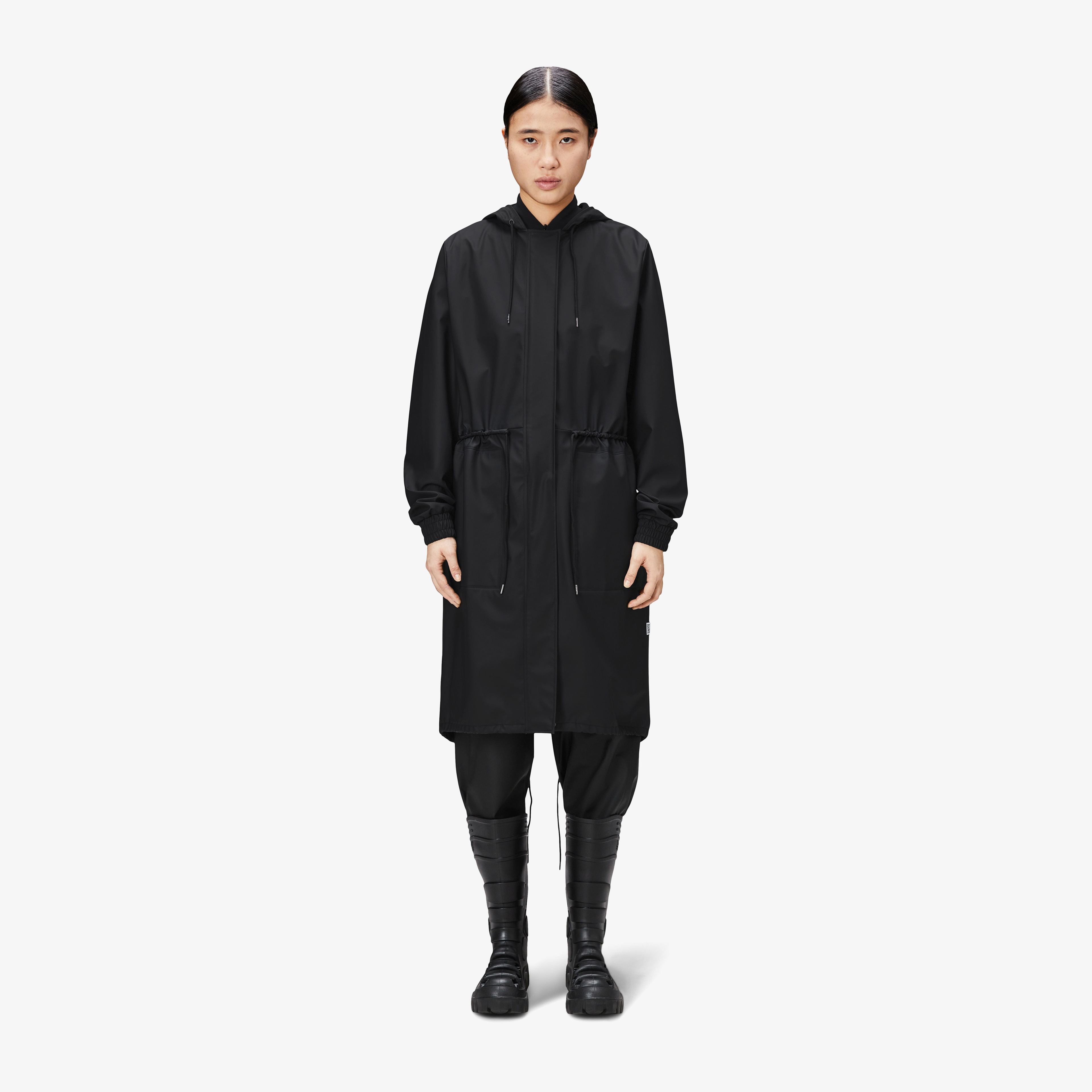 Rains String W3 Kadın Siyah Yağmurluk