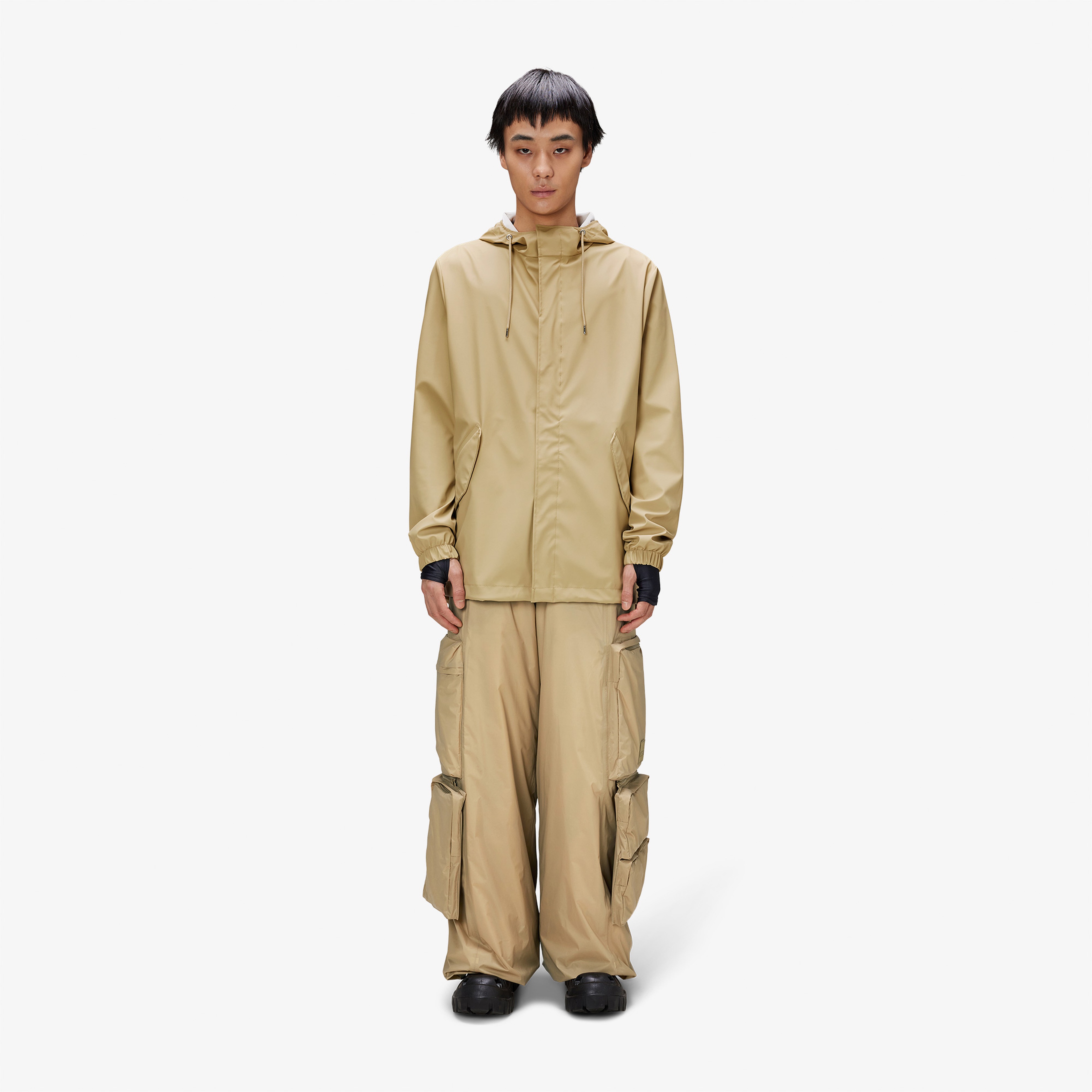 Rains Fishtail W3 Unisex Krem Yağmurluk