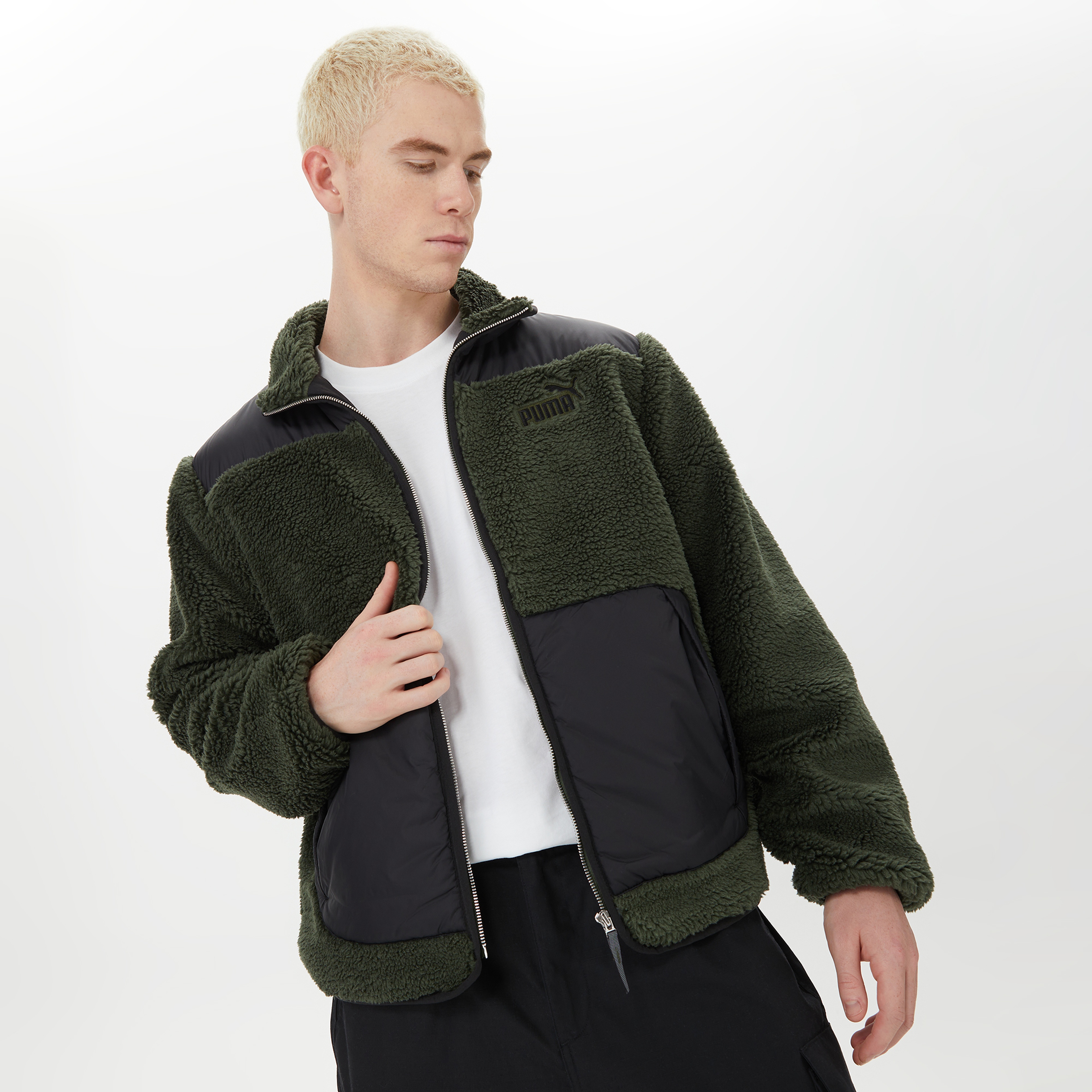 Puma Sherpa Erkek Haki CeketL675385| Occasion