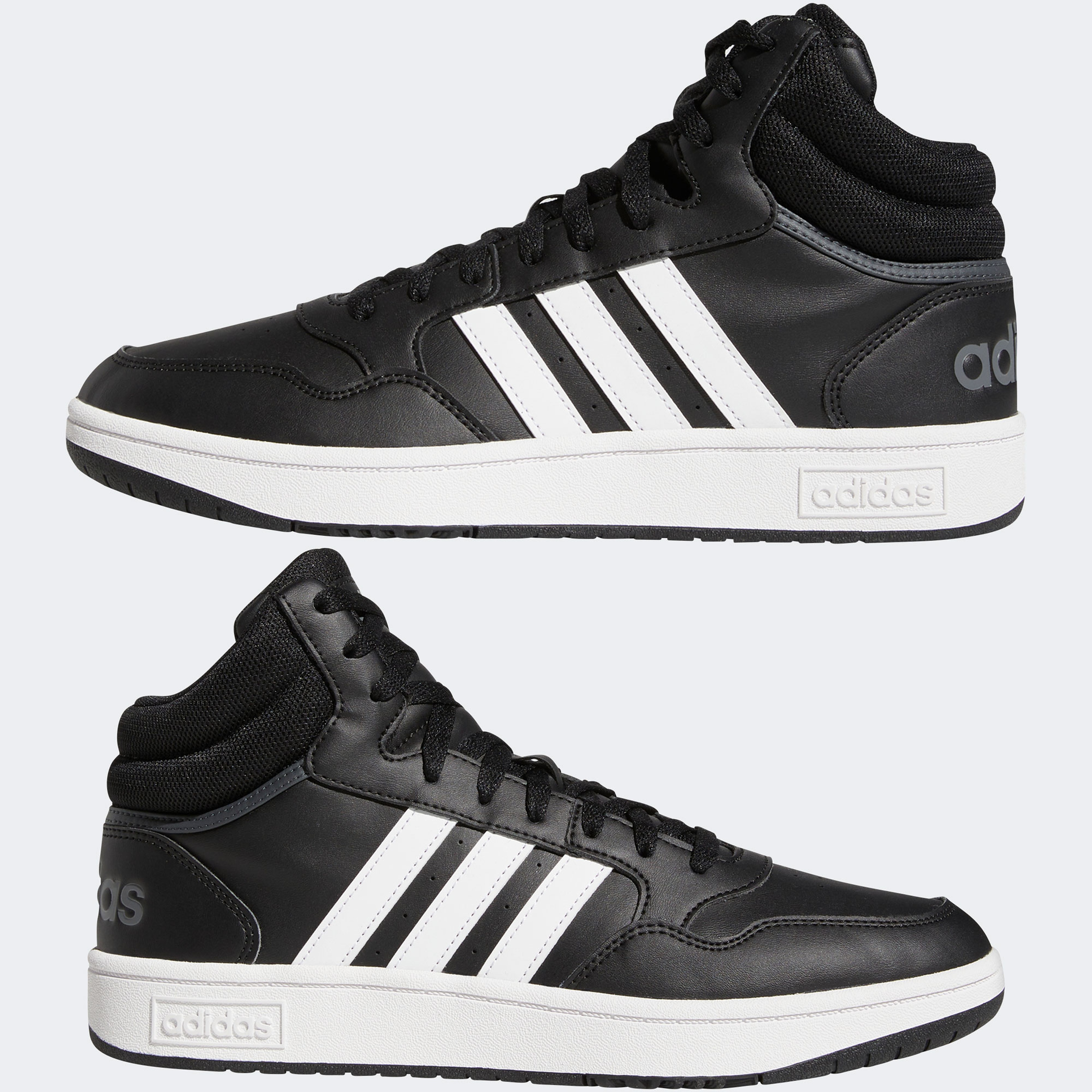 Adidas Hoops 3.0 Mid Classic Vintage Erkek Siyah Günlük Spor Ayakkabı