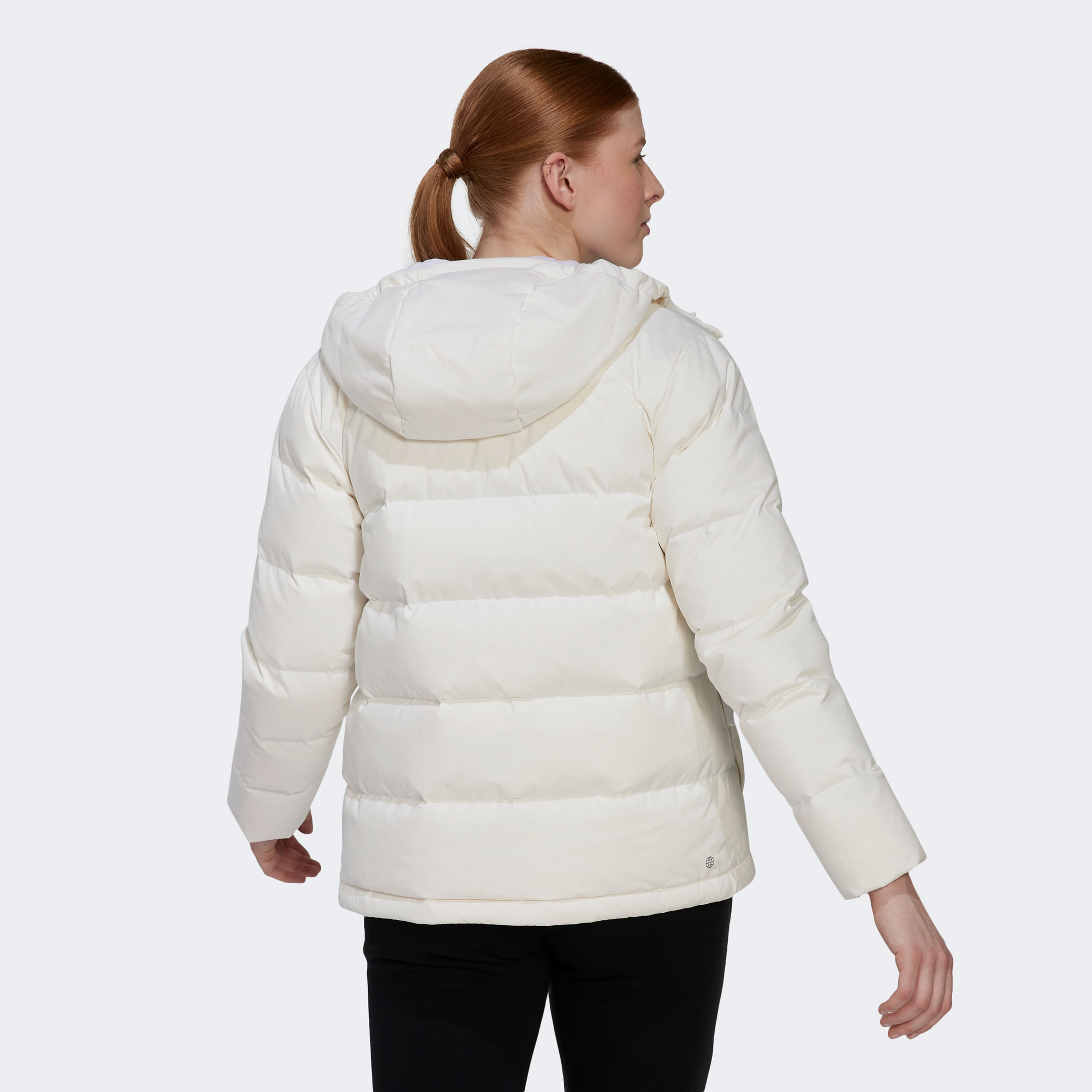 Adidas Helionic Kadın Beyaz Dolgulu Kapüşonlu Mont