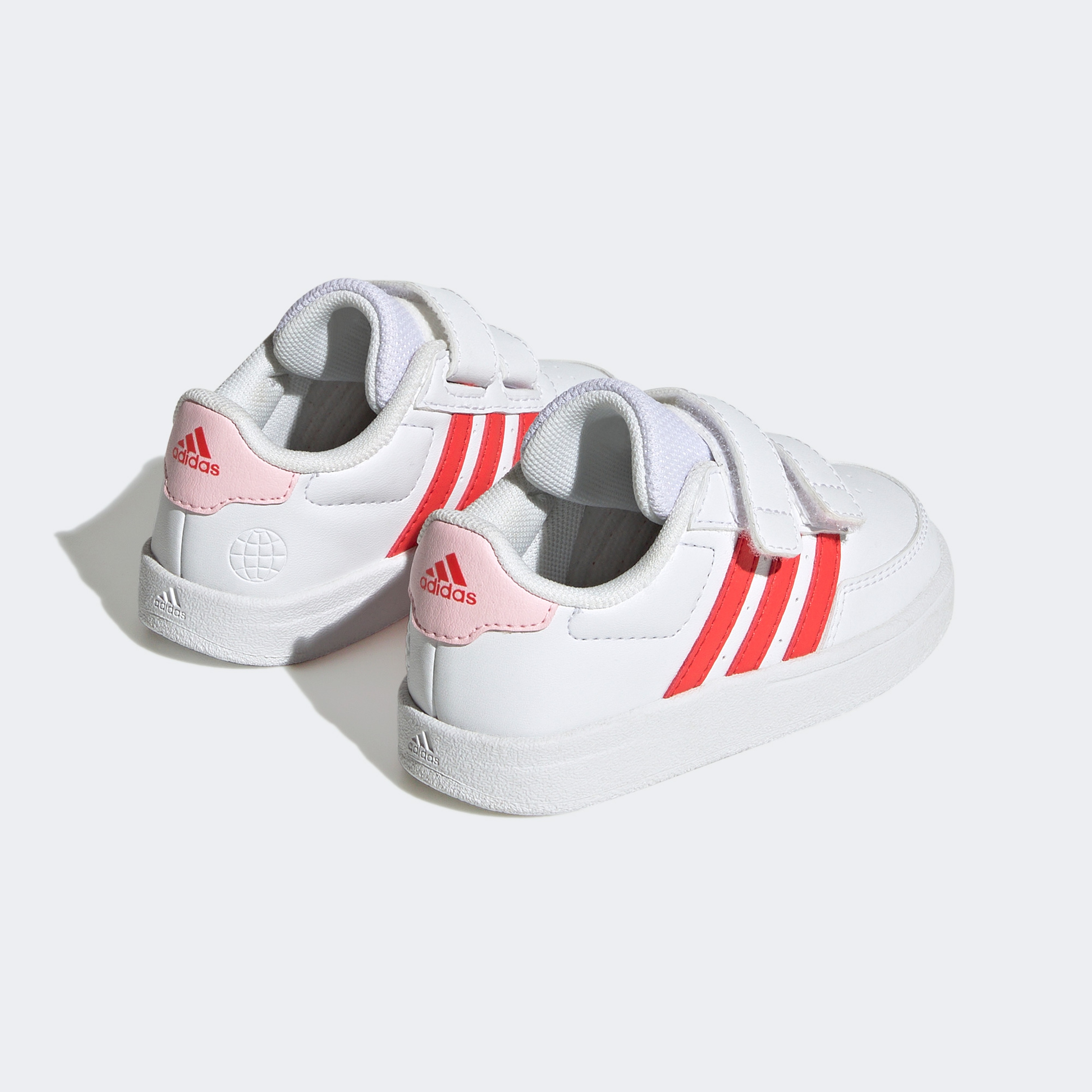 adidas Breaknet Lifestyle Court Two-Strap Hook-And-Loop Çocuk Beyaz Günlük Spor Ayakkabı