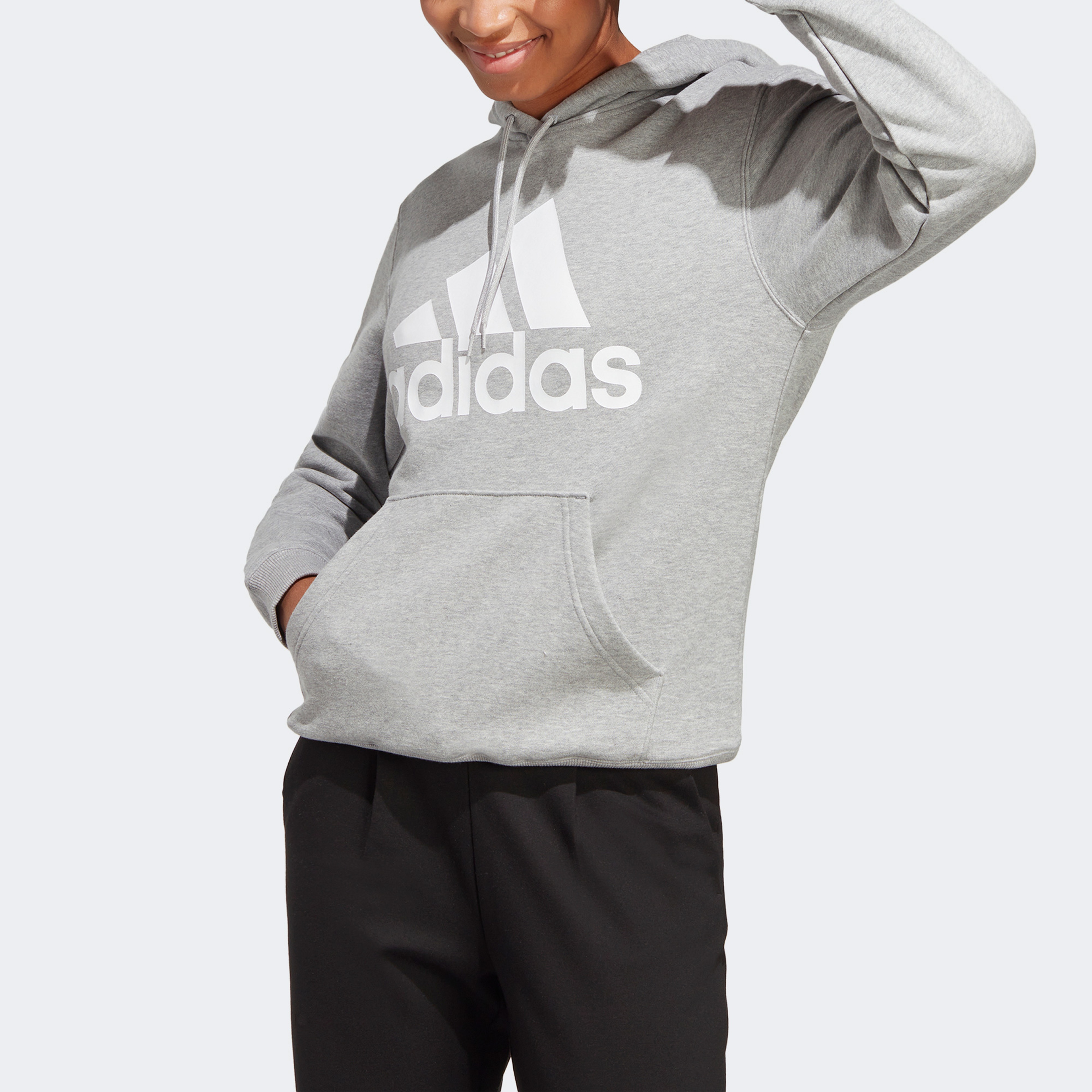 adidas Big Logo Kadın Gri Günlük Sweatshirt
