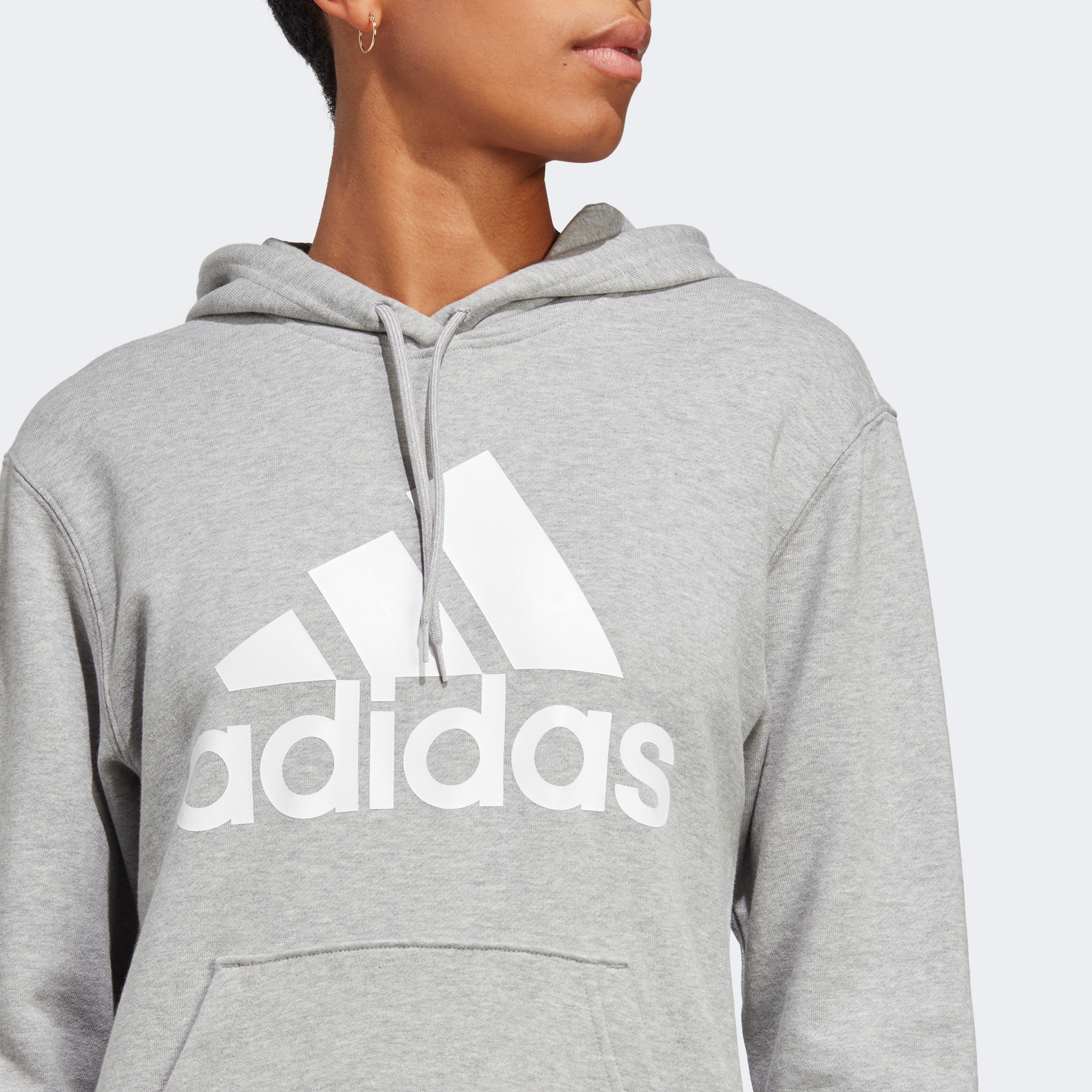 adidas Big Logo Kadın Gri Günlük Sweatshirt