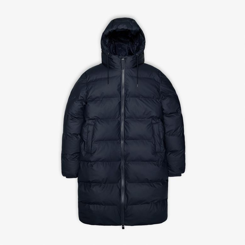 Rains Alta Long Puffer Unisex Lacivert Mont