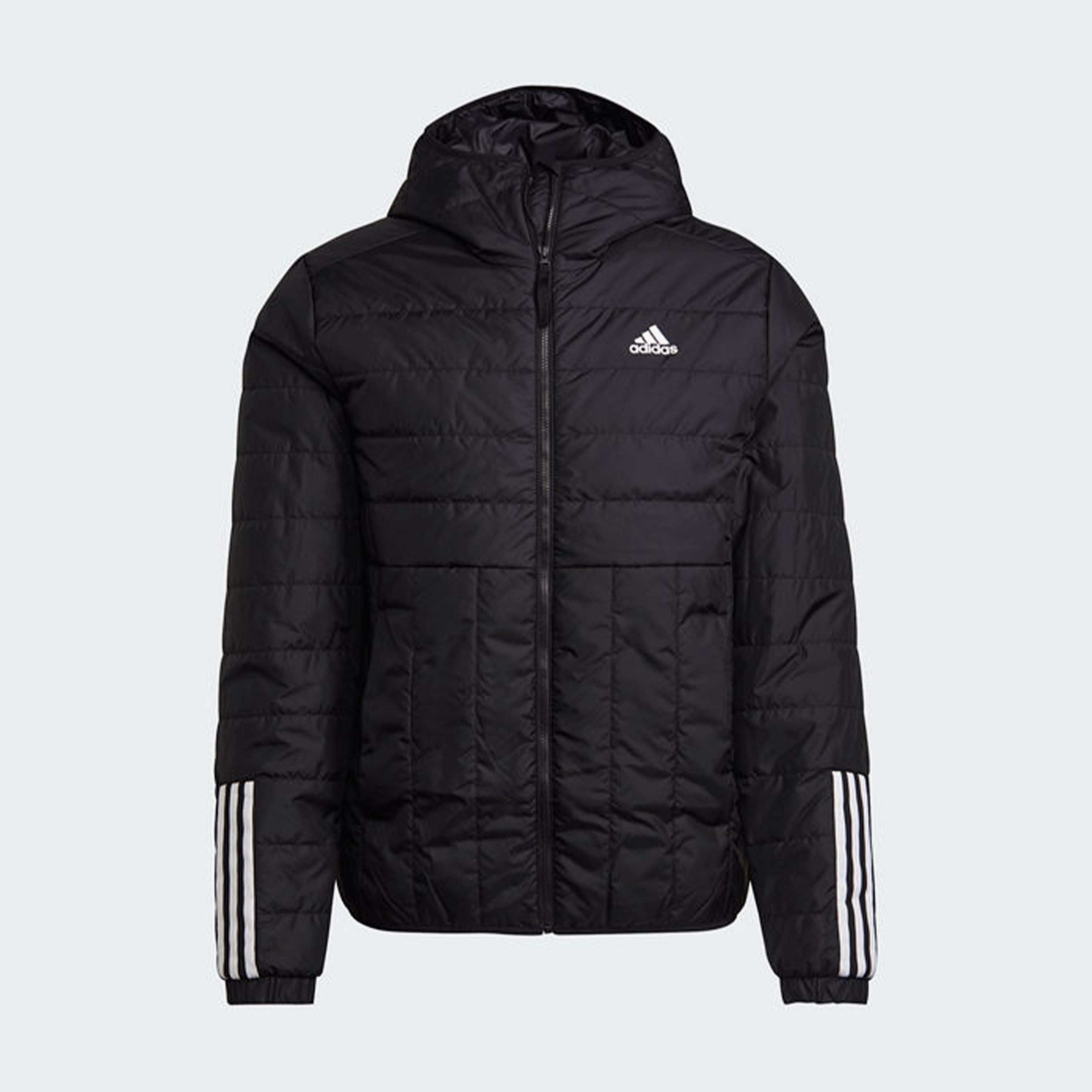 adidas Itavic 3-Stripes Light Kapüşonlu Erkek Siyah Mont