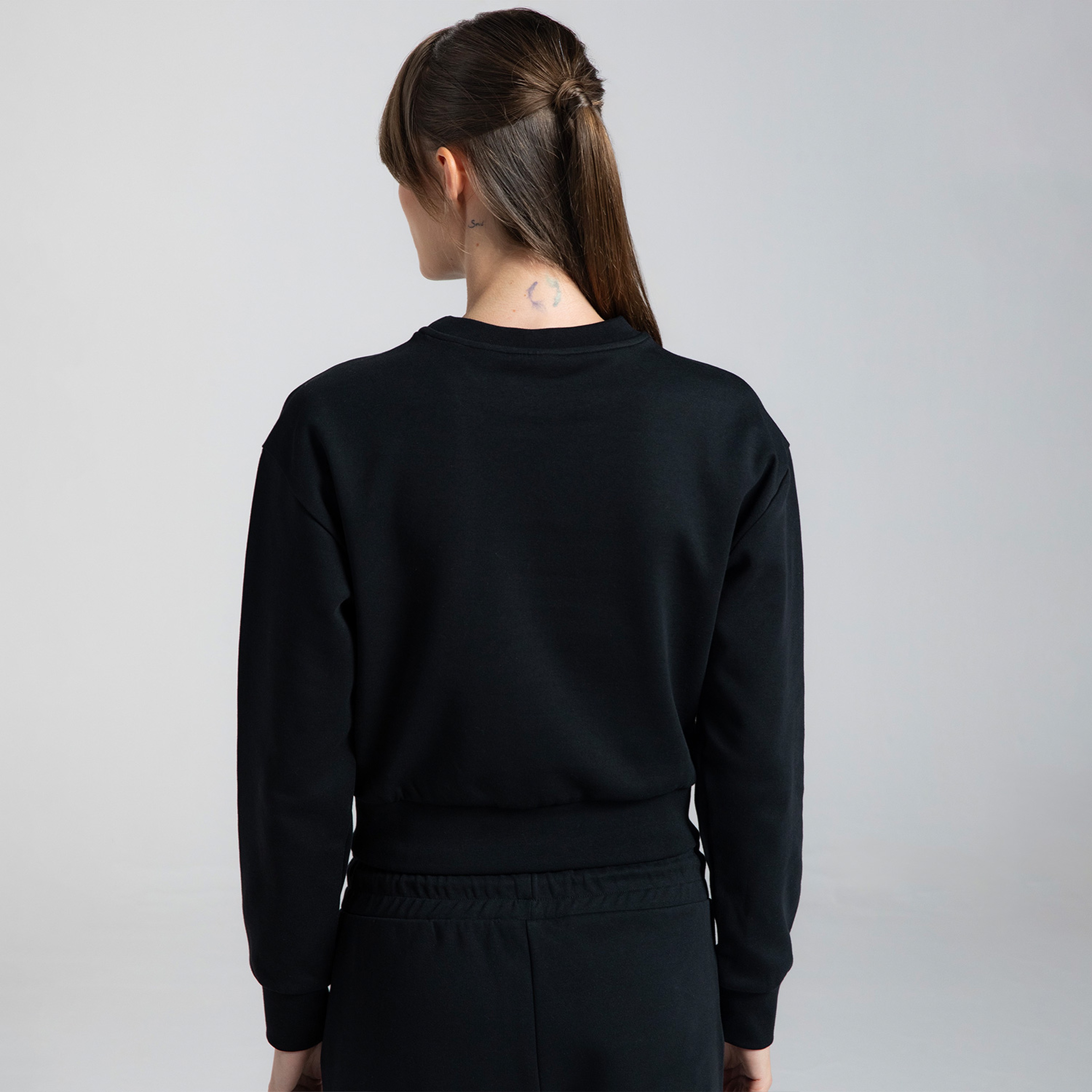 Kappa Kadın Siyah Sweatshirt