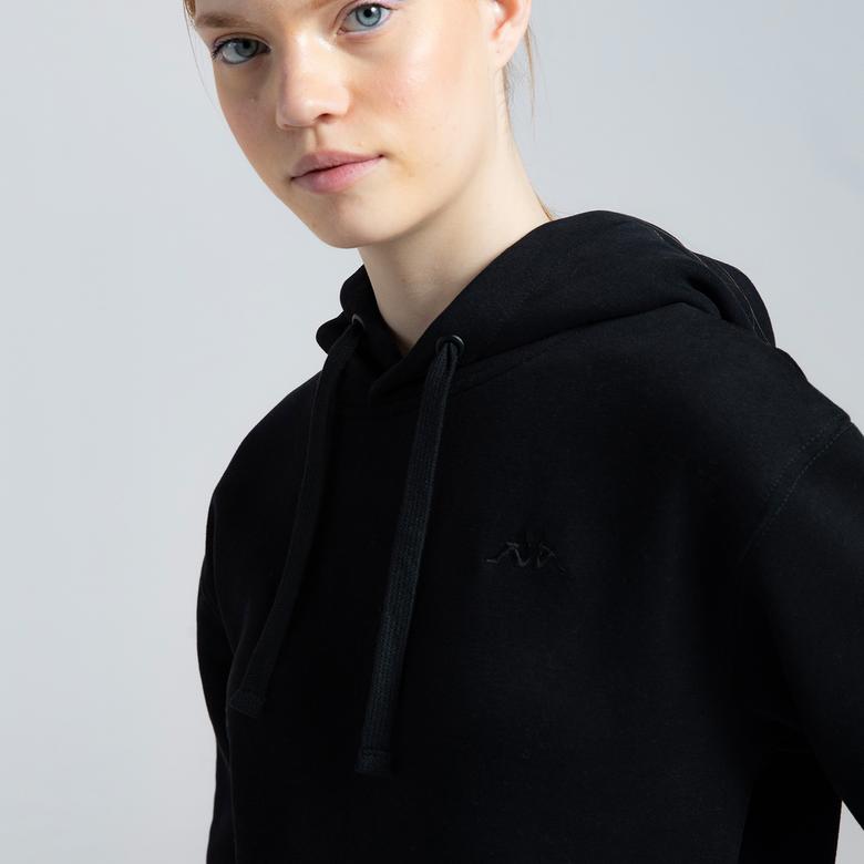 Kappa Kadın Siyah Sweatshirt