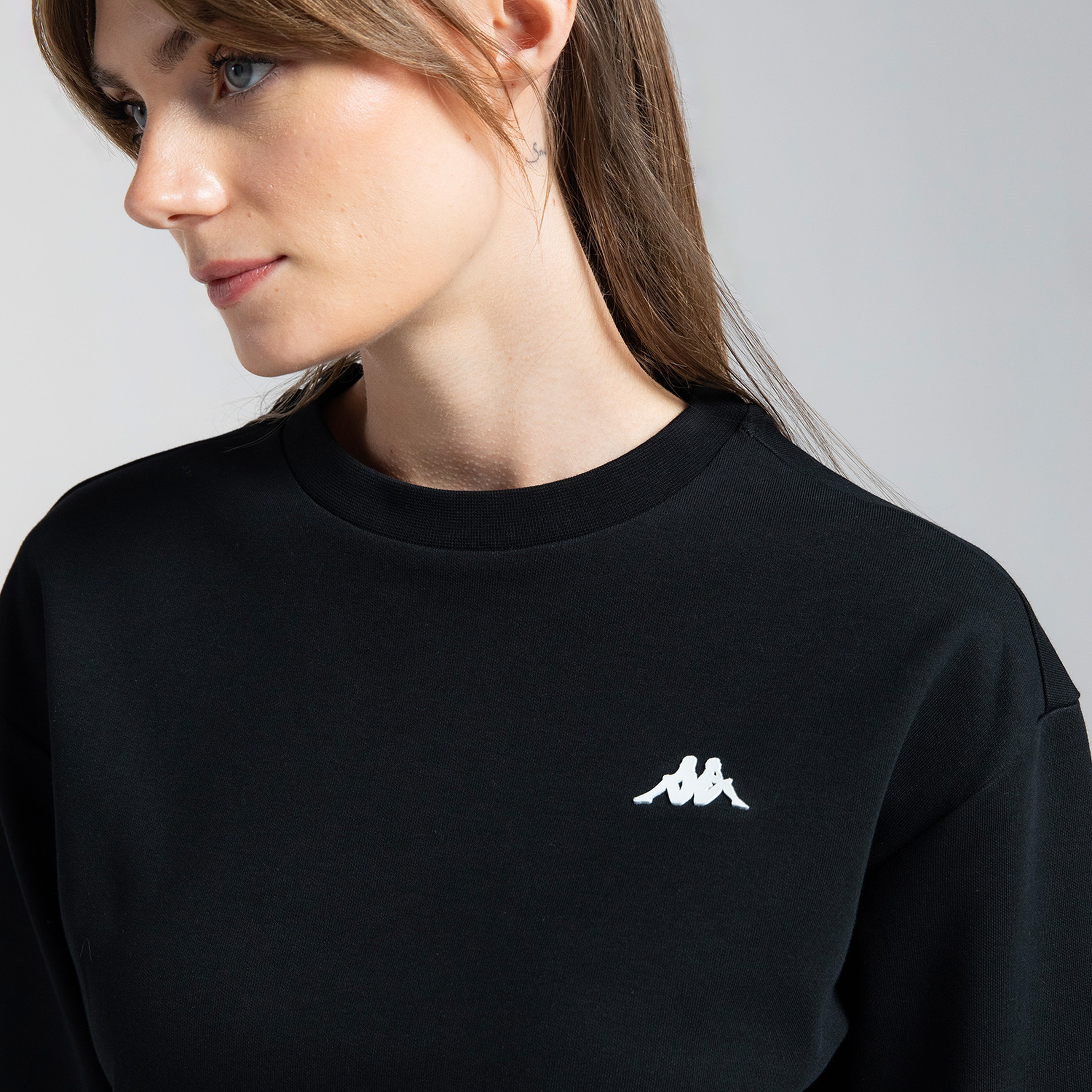 Kappa Kadın Siyah Sweatshirt