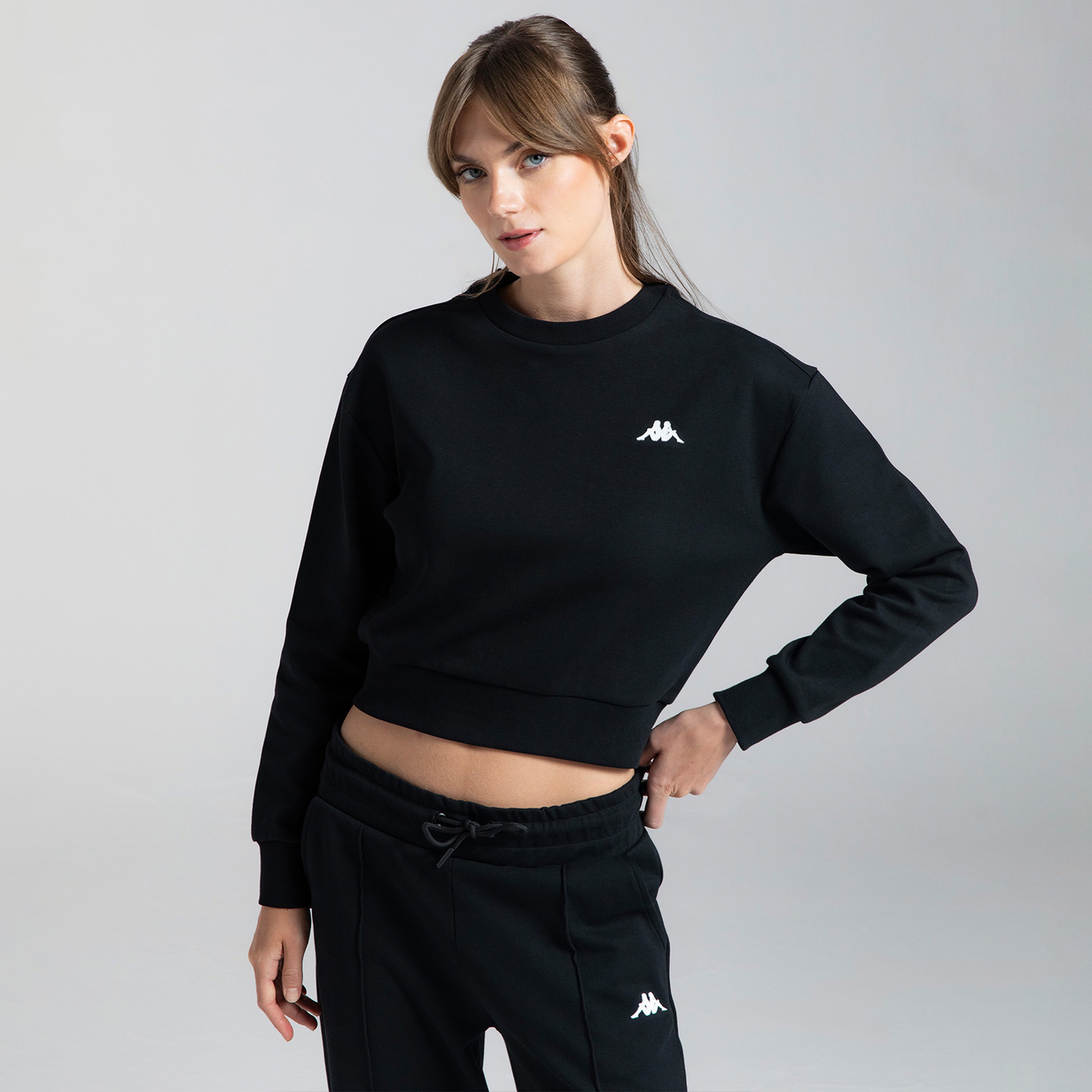 Kappa Kadın Siyah Sweatshirt