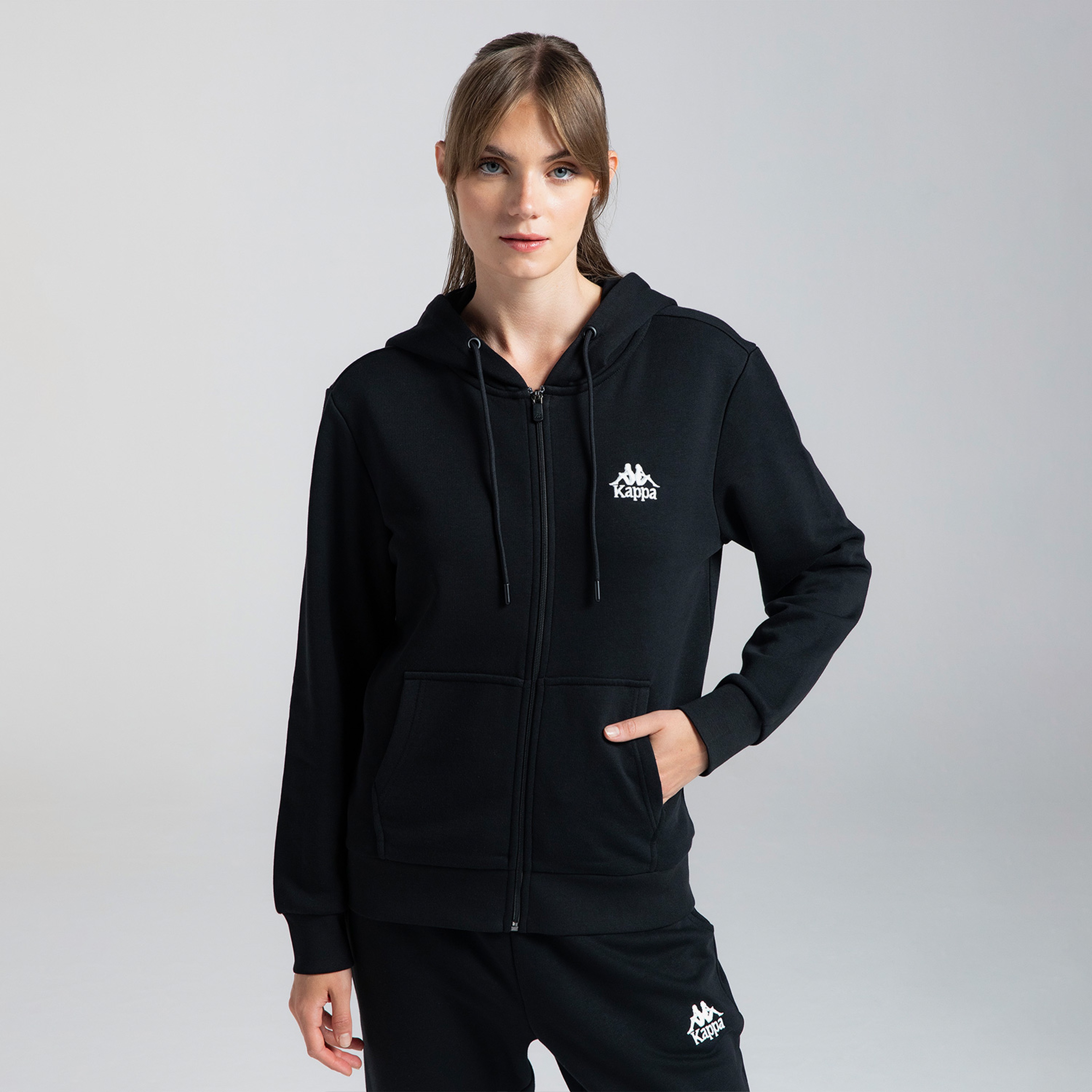 Kappa Authentic Mia Kadın Siyah Günlük Sweatshirt