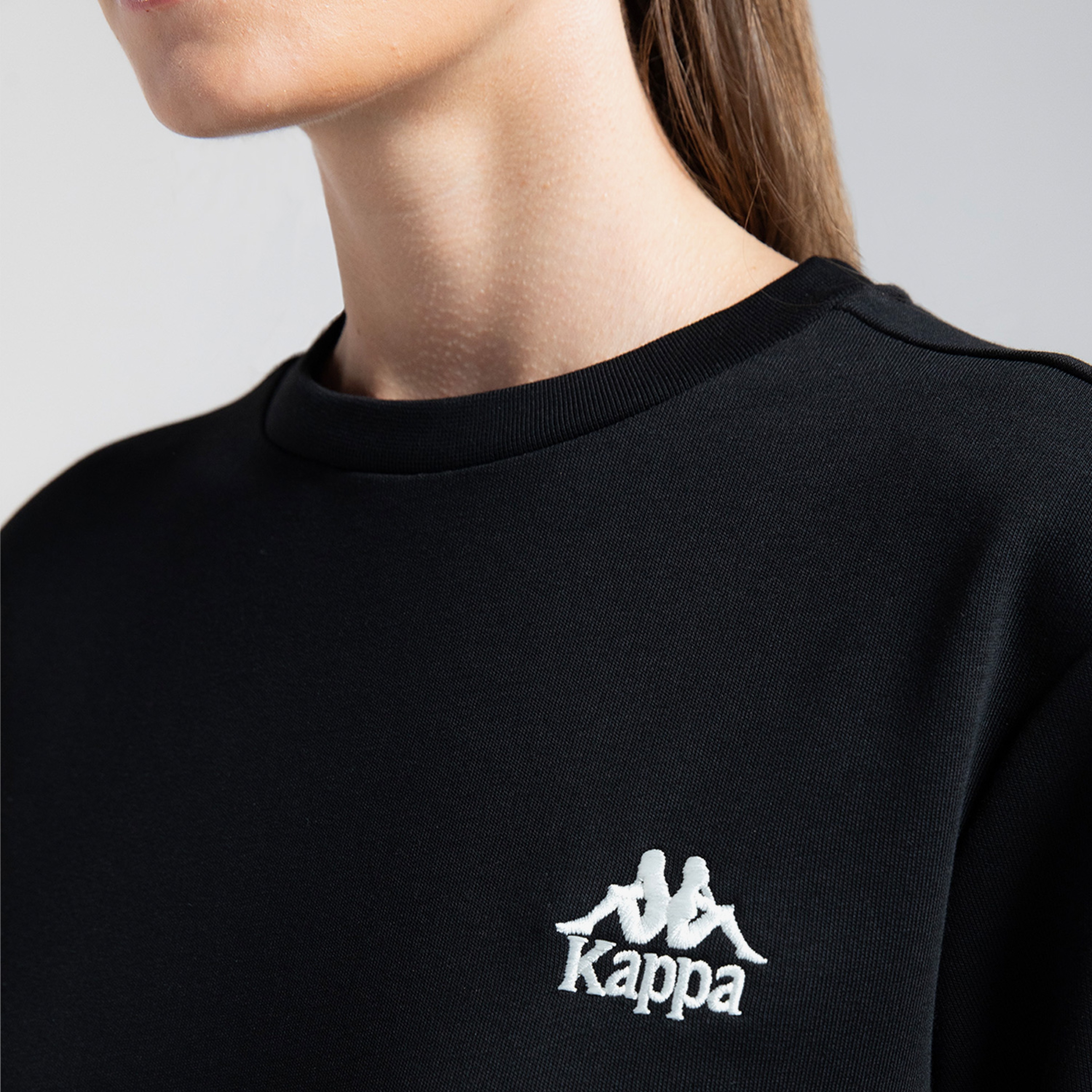 Kappa Authentic Uka Kadın Siyah Günlük Sweatshirt