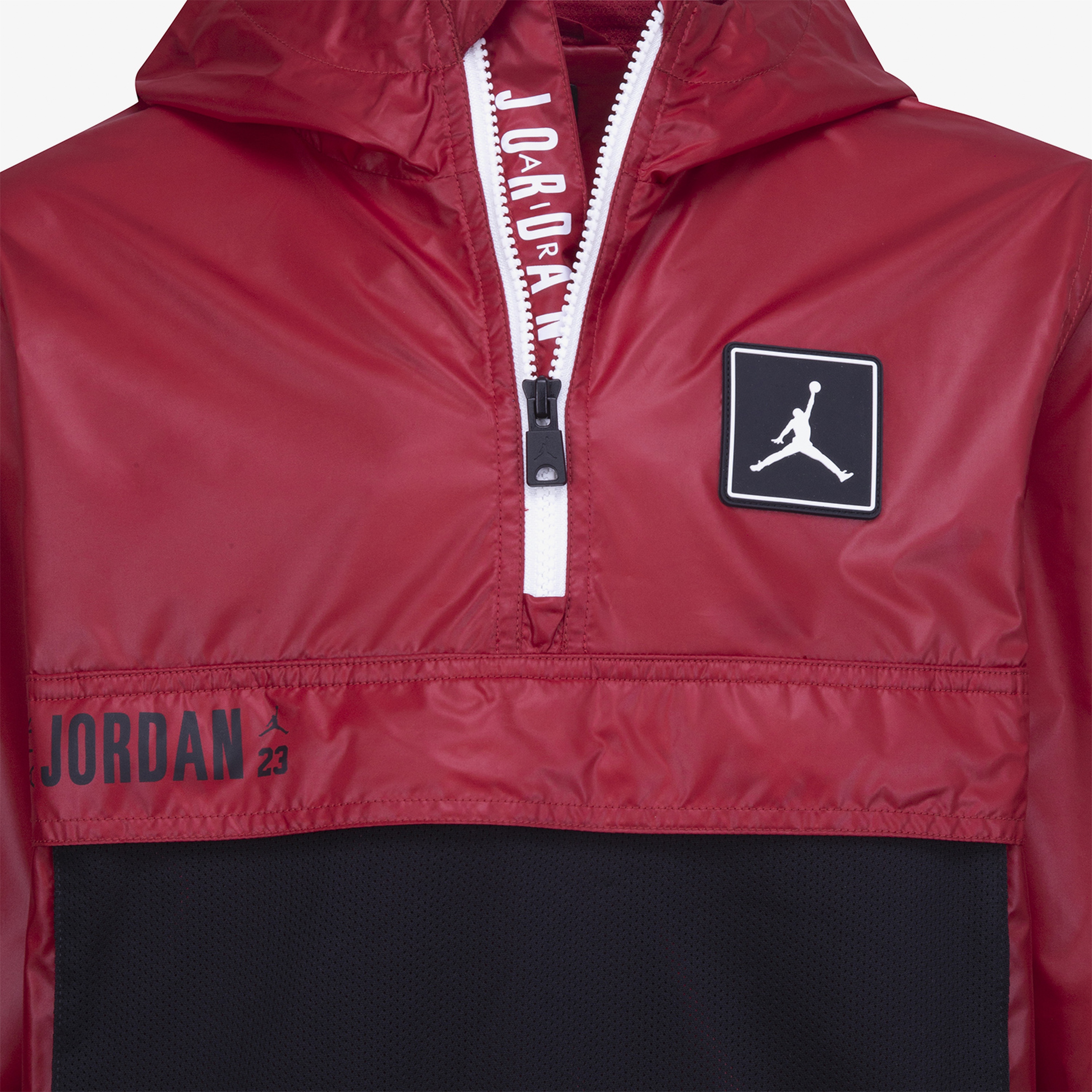 Jordan Half Zip Windbreaker Çocuk Kırmızı Rüzgarlık
