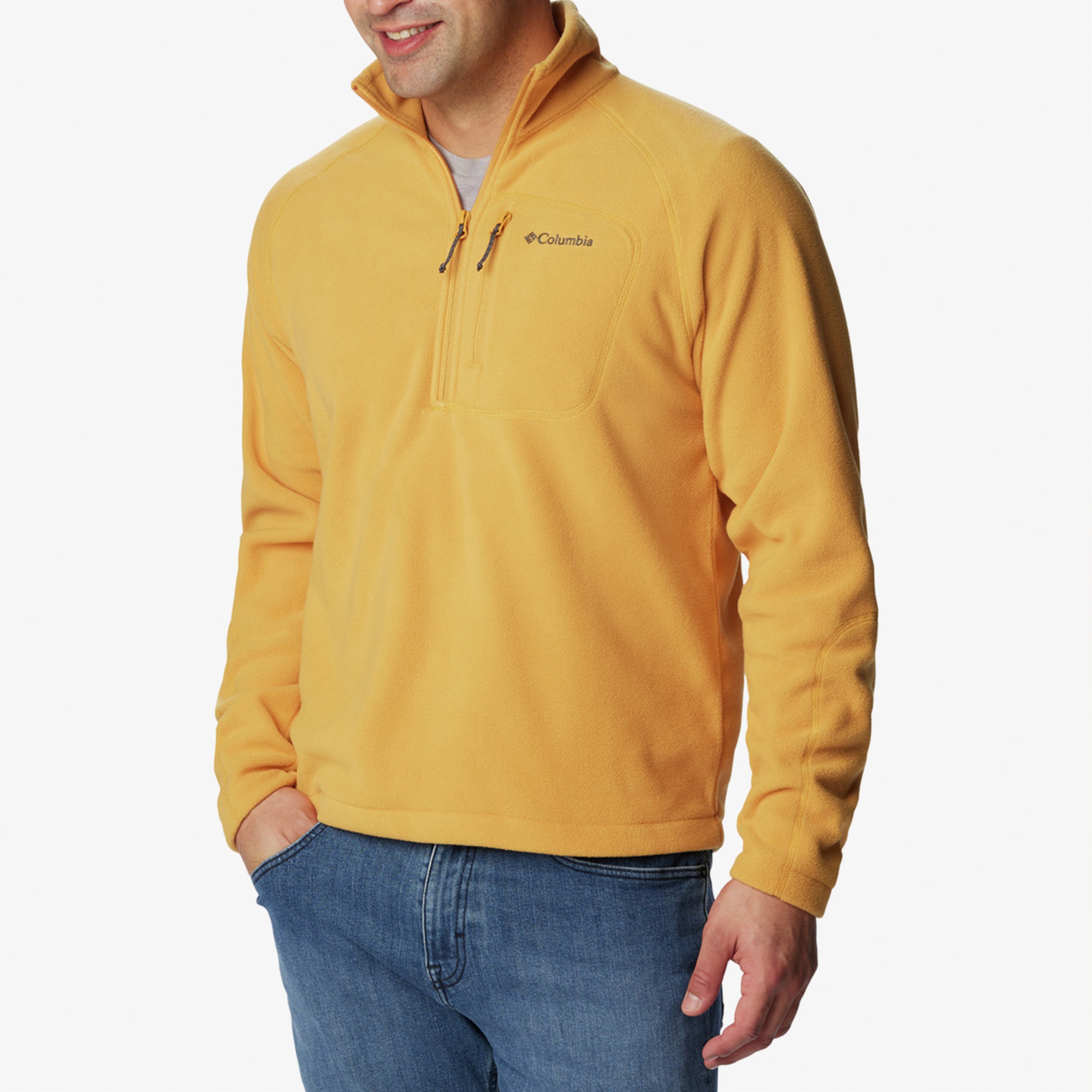 Columbia Fast Trek III Half Zıp Fleece Erkek Sarı Günlük Polar