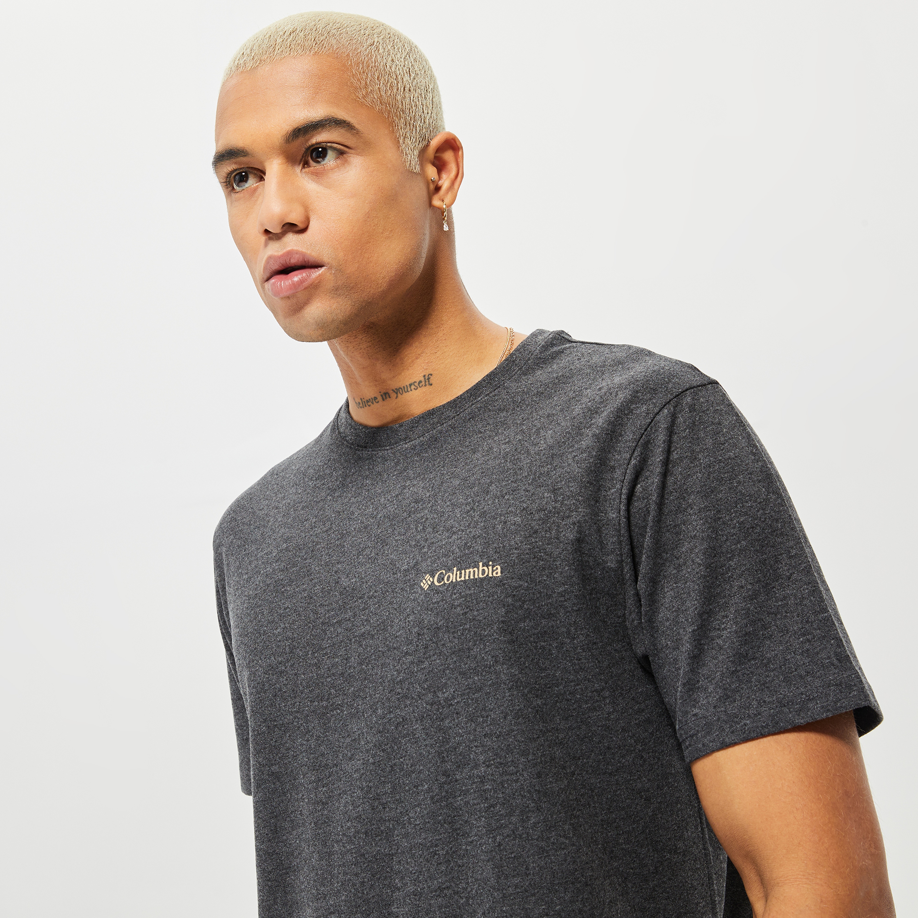 Columbia CSC Basic Logo Brushed Erkek Kısa Kollu Gri T-Shirt