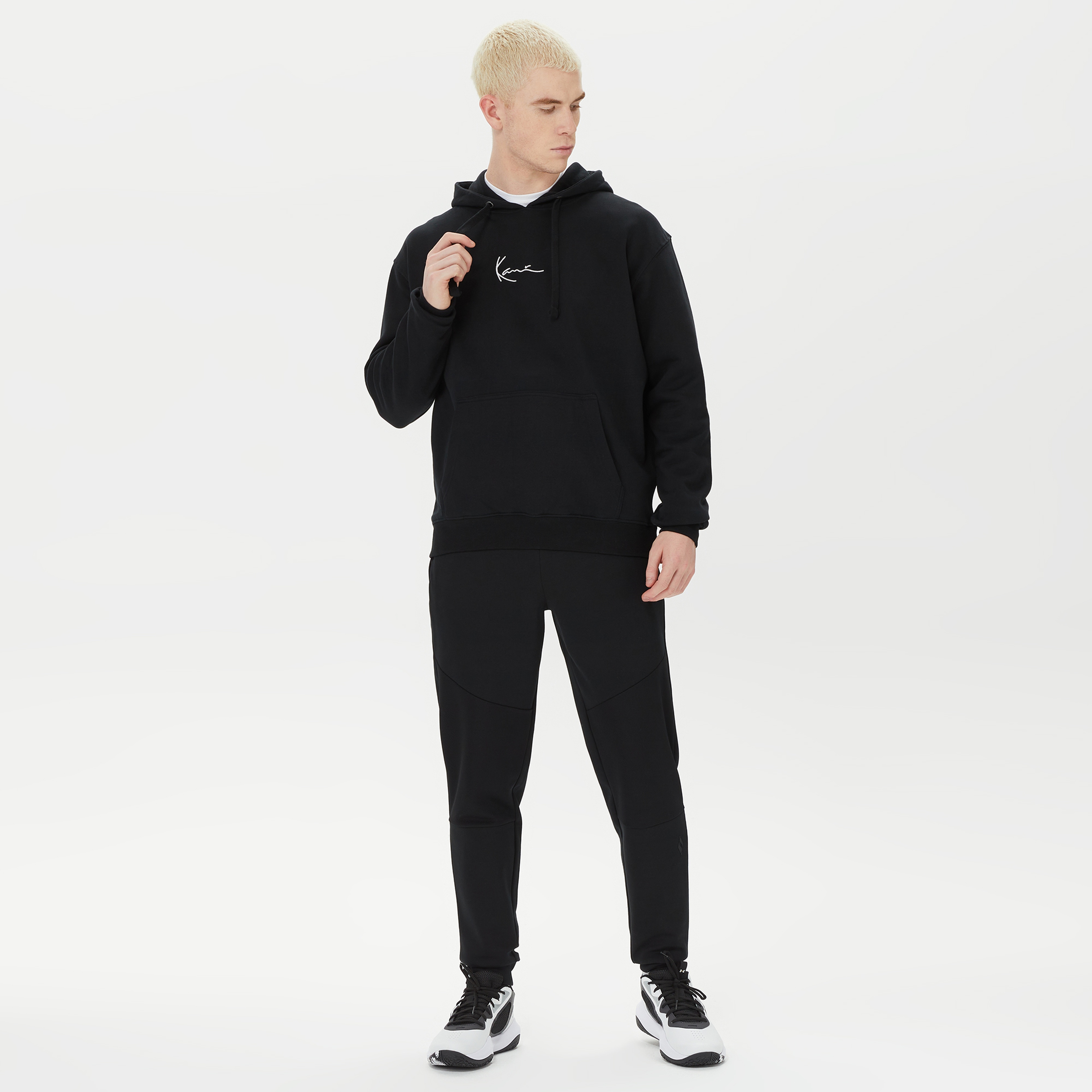 Karl Kani Small Signature Erkek Siyah Hoodie