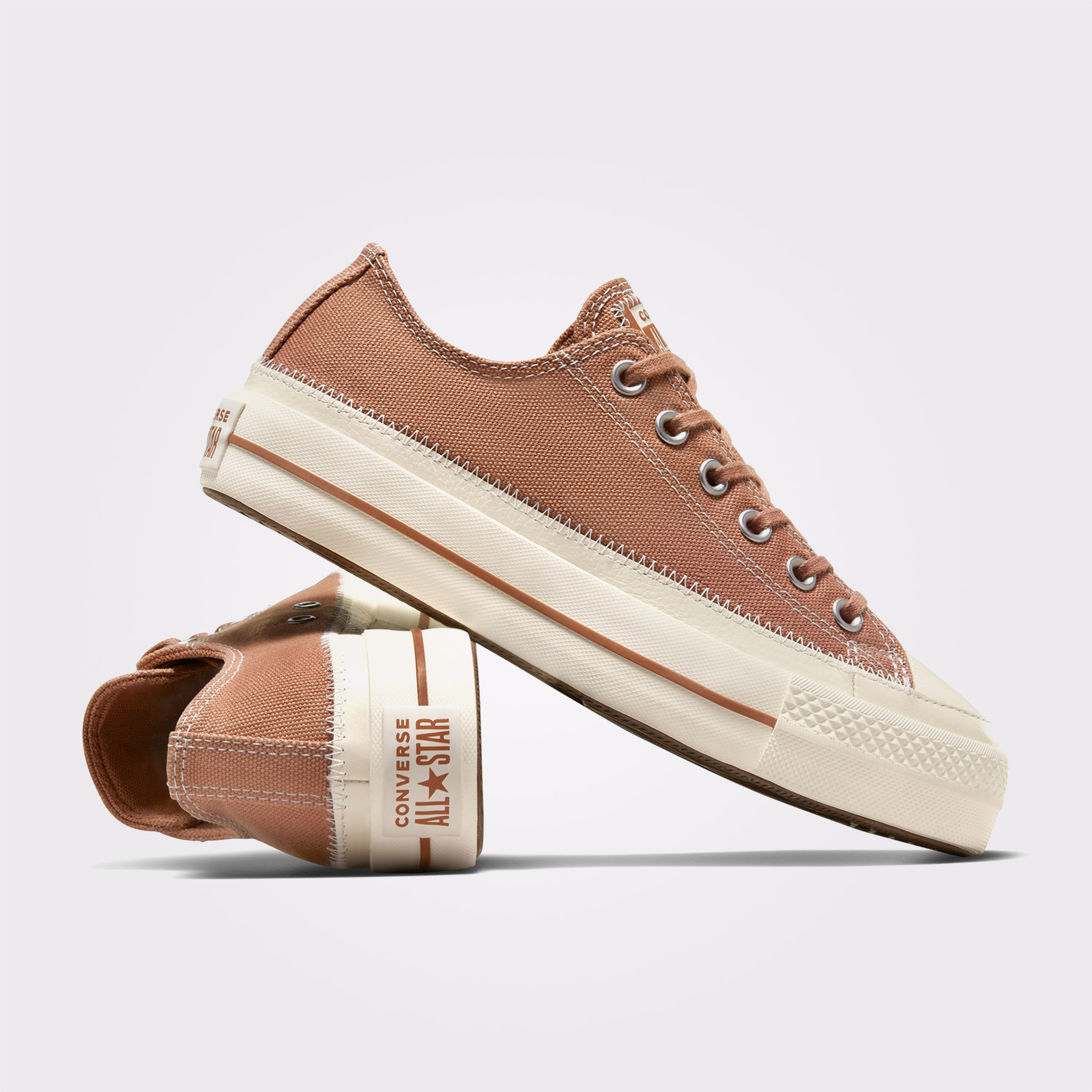 Converse Chuck Taylor All Star Lift Platform Mixed Material Kadın Kahverengi Sneaker