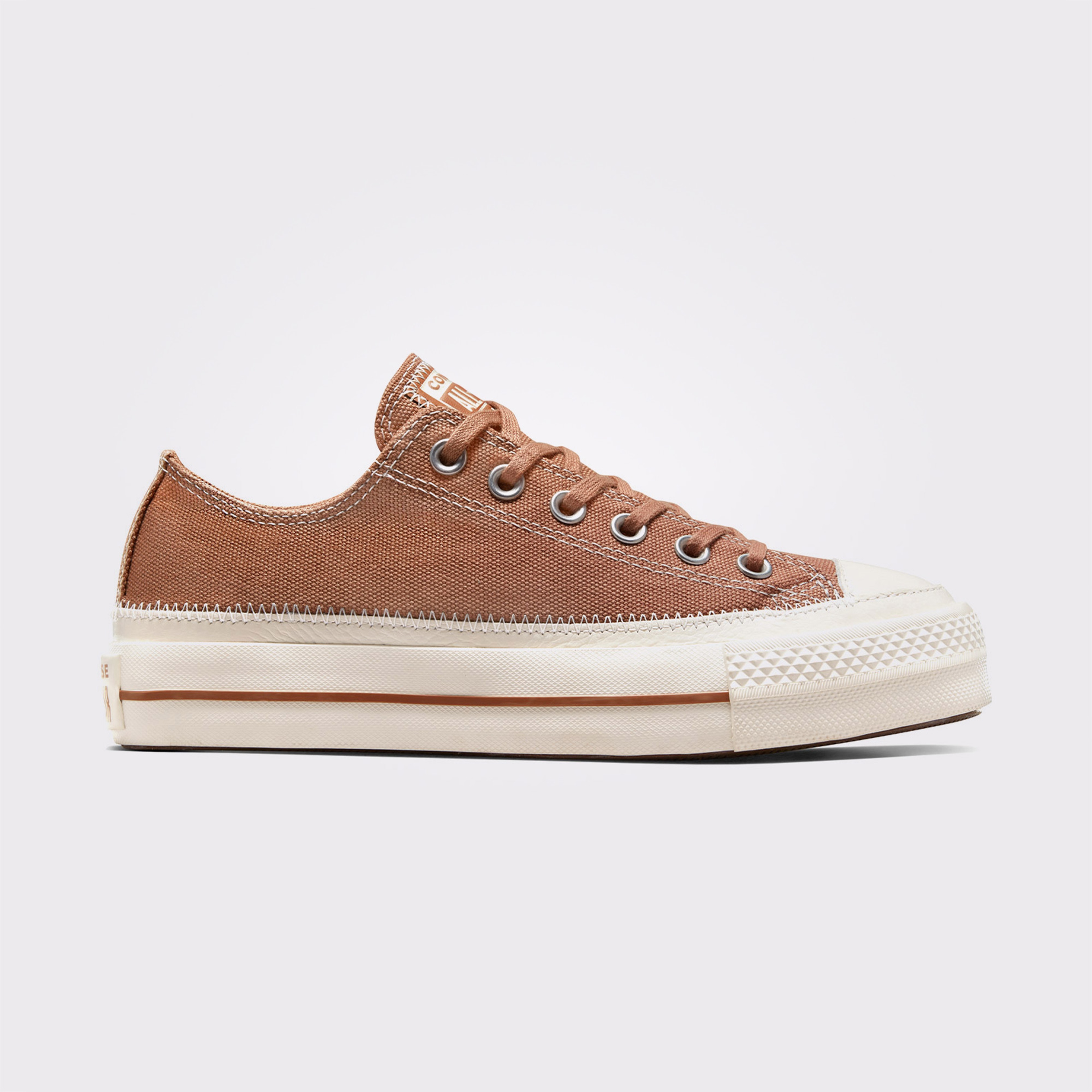 Converse Chuck Taylor All Star Lift Platform Mixed Material Kadın Kahverengi Sneaker
