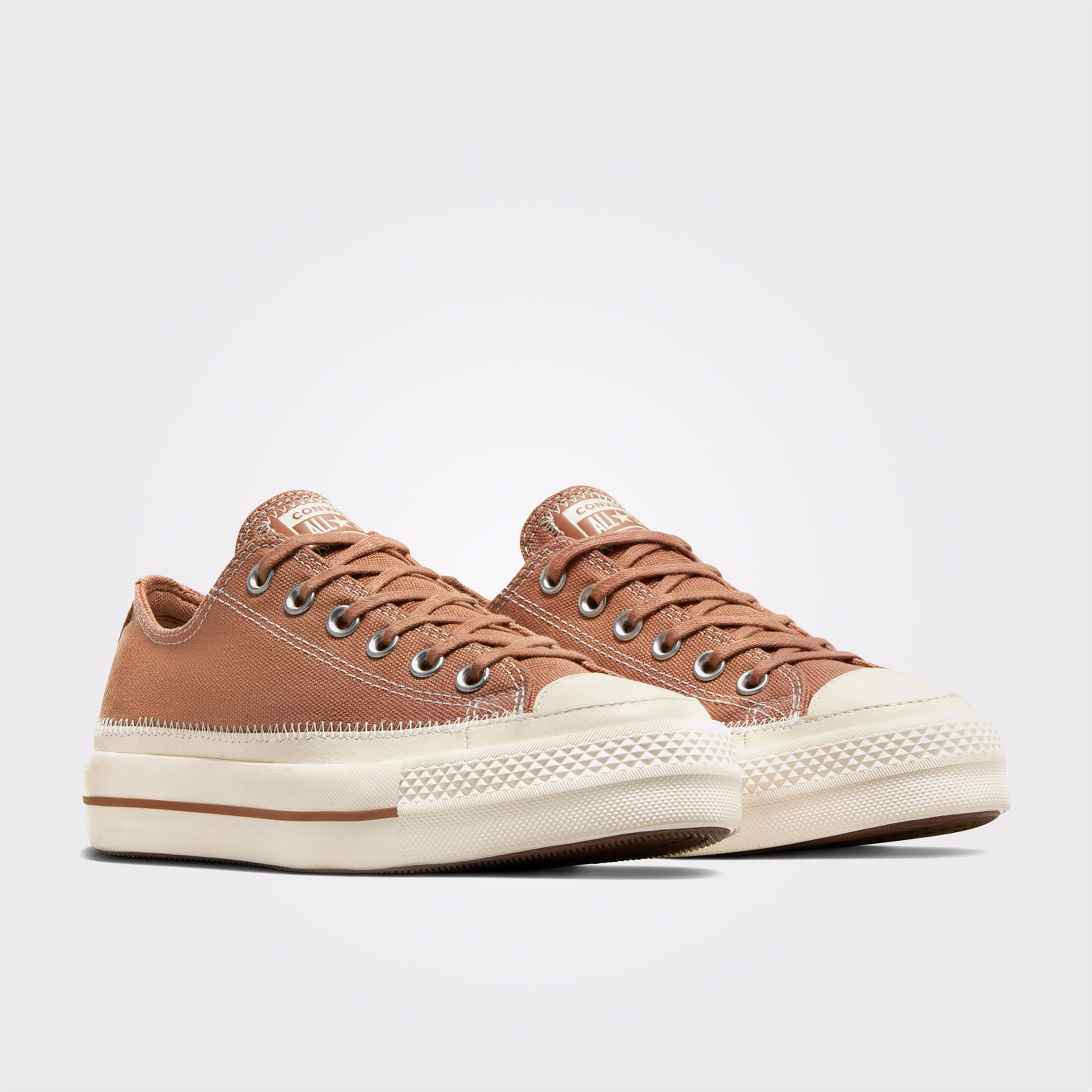 Converse Chuck Taylor All Star Lift Platform Mixed Material Kadın Kahverengi Sneaker