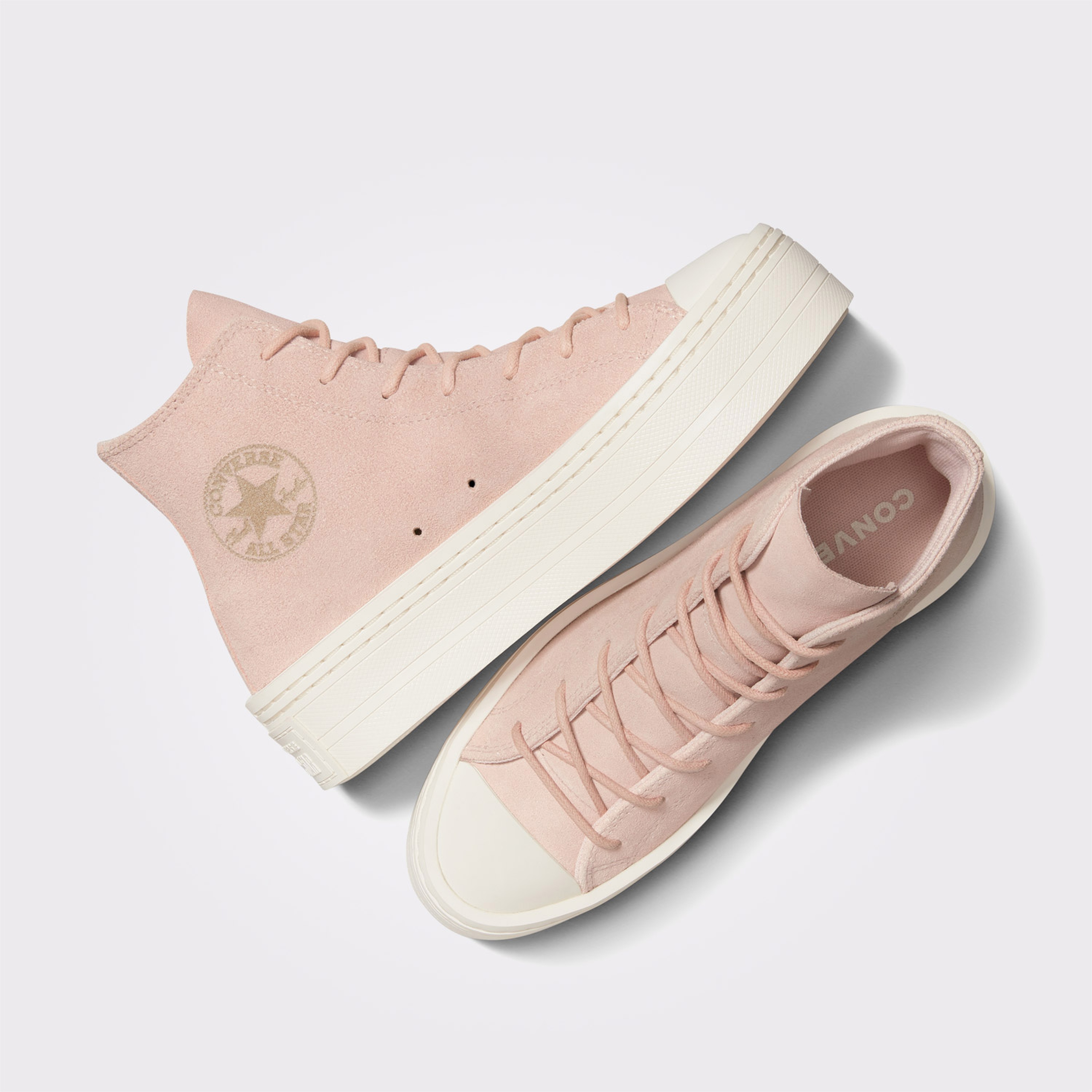 Converse Chuck Taylor All Star Modern Lift Platform Mono Suede Kadın Pembe Sneaker