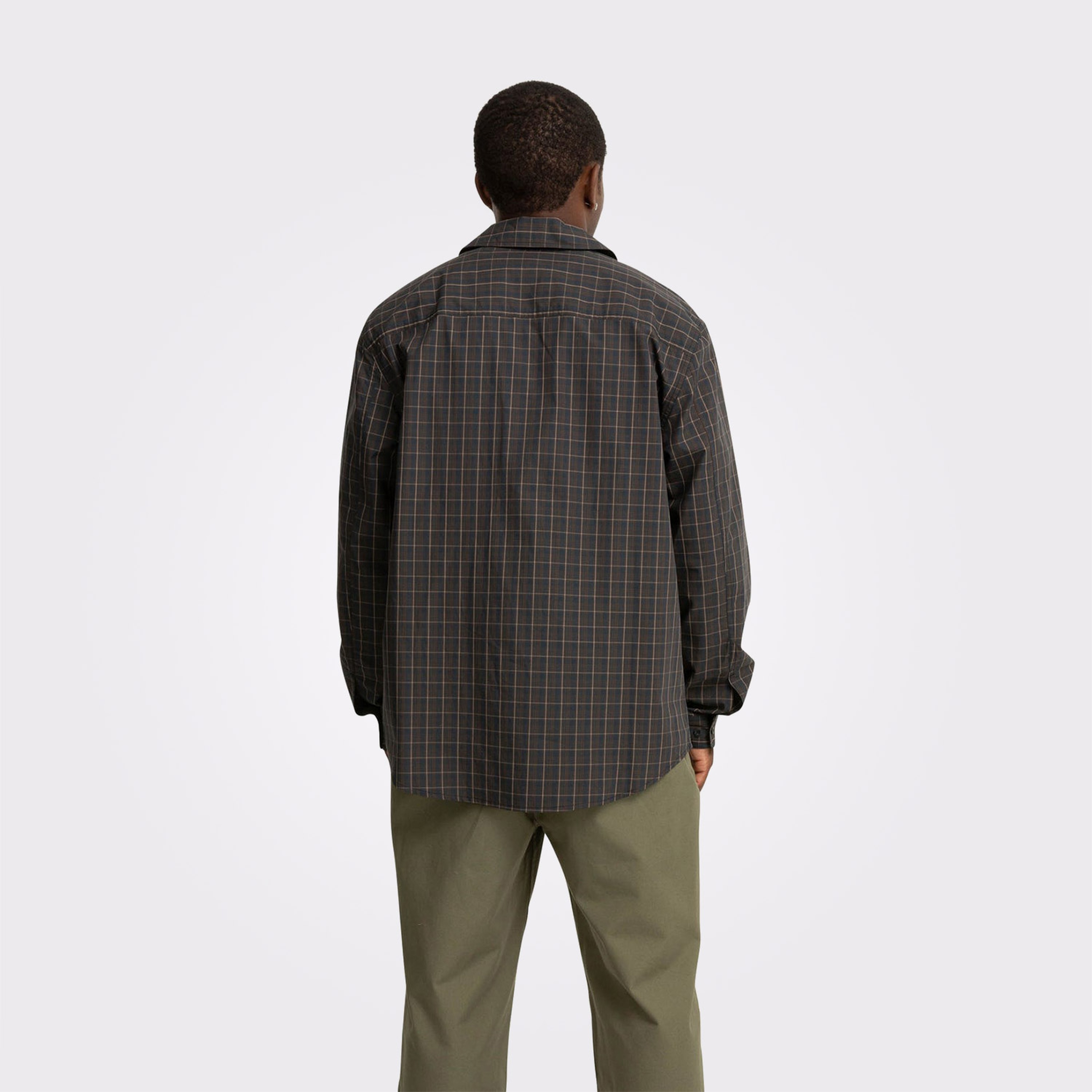 Converse Basic Plaid Woven Erkek Siyah Gömlek