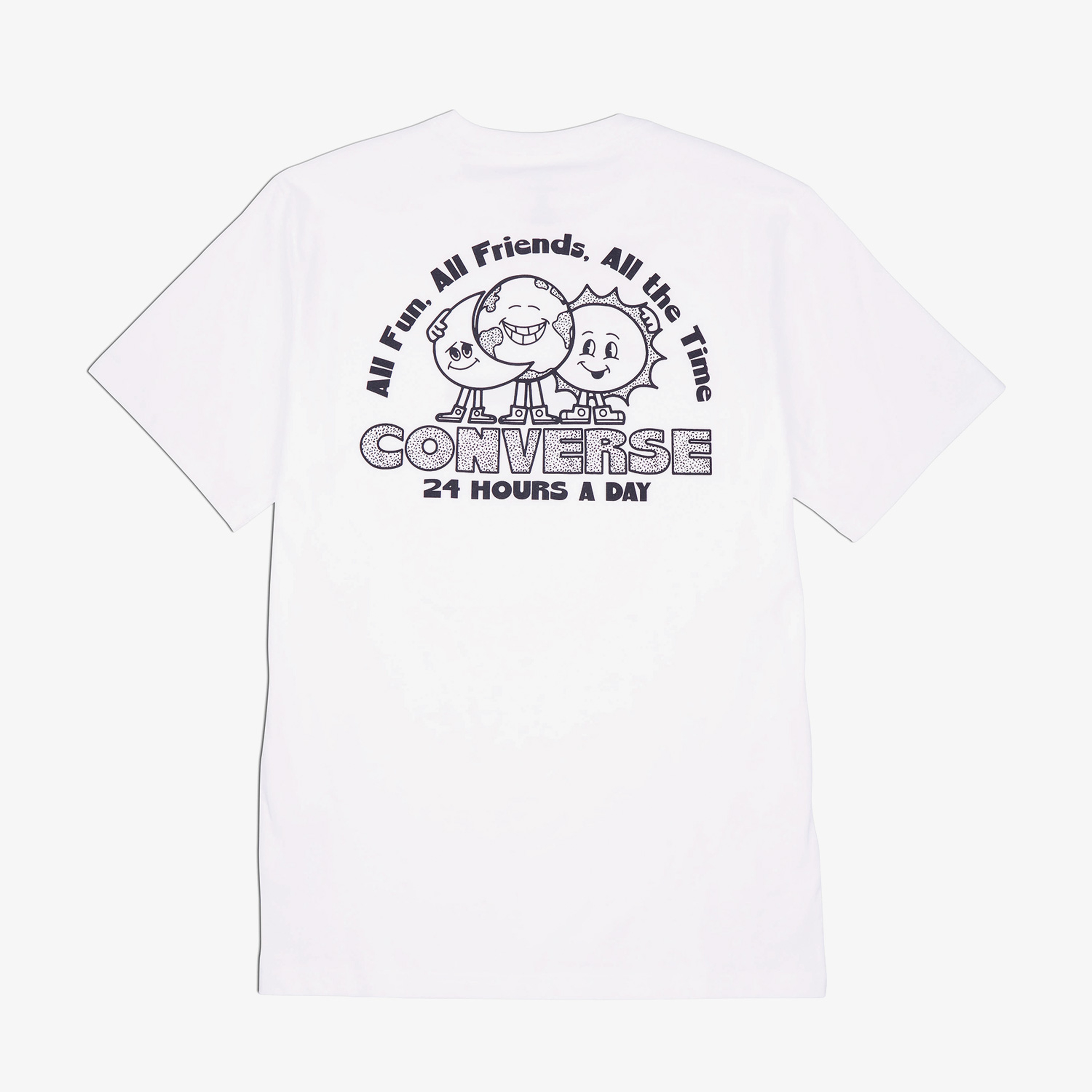 Converse Earth Moon Sun Graphic Erkek Beyaz T-Shirt