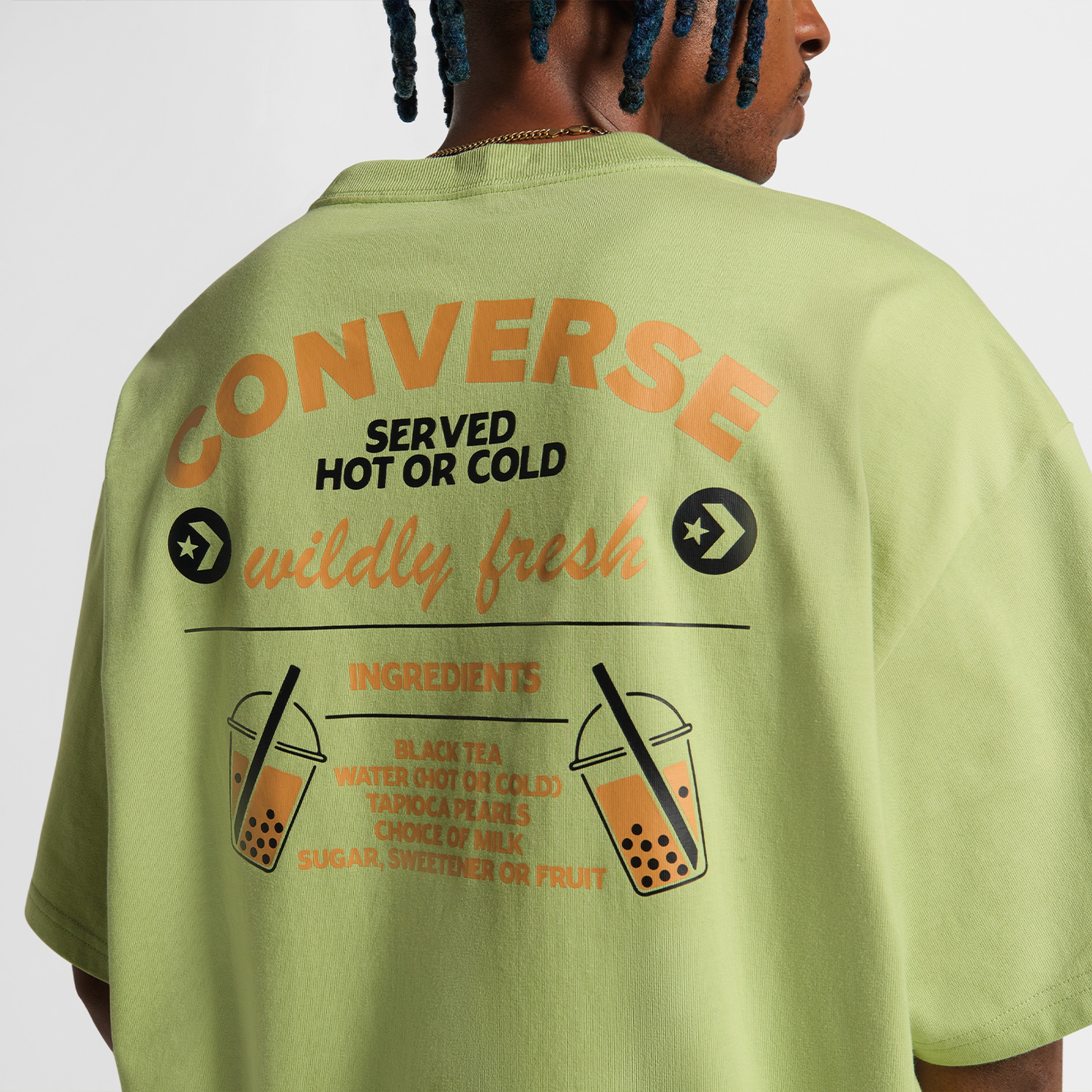 Converse Tea Graphic Loose Fit Erkek Yeşil T-Shirt