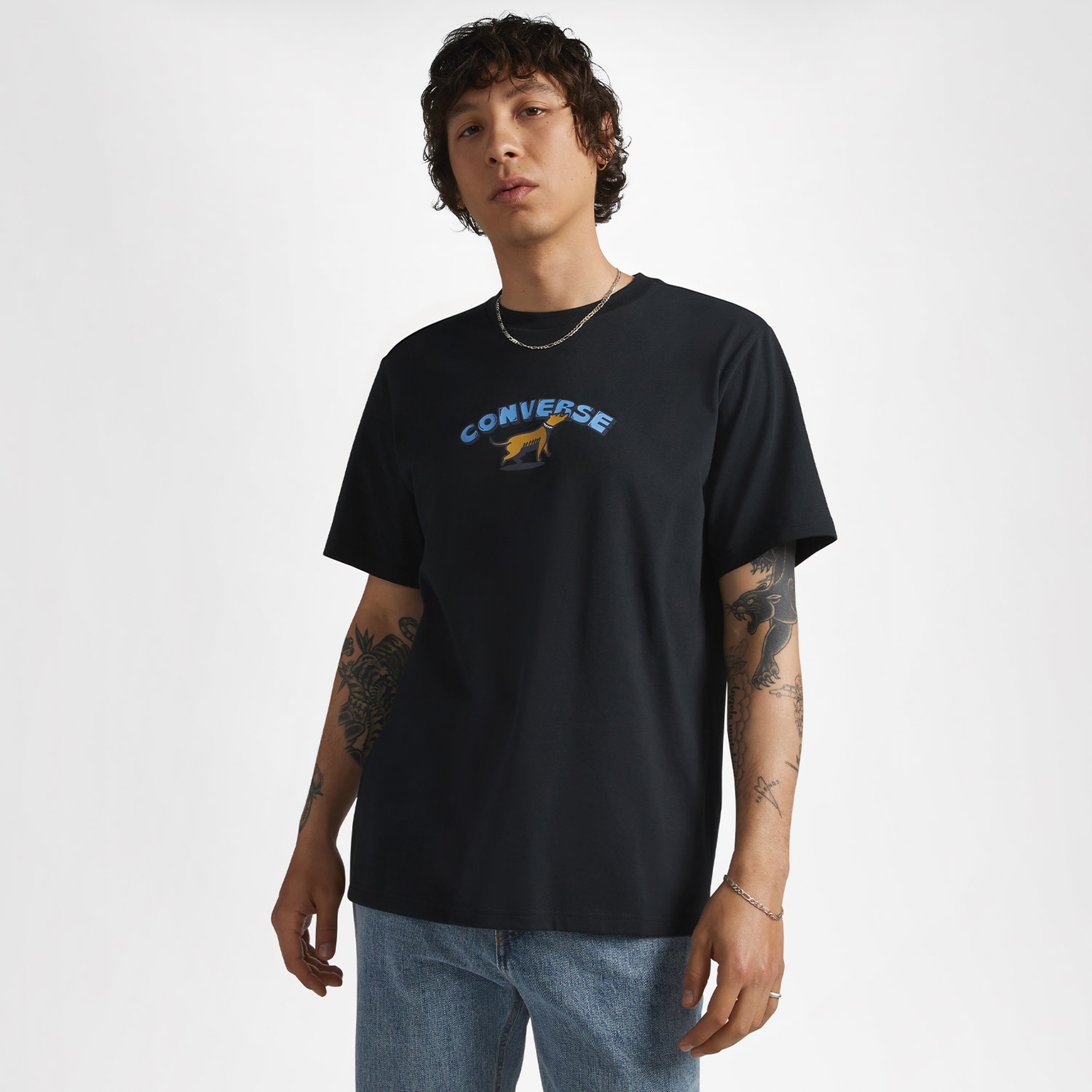 Converse Recreation Department Graphic Erkek Siyah T-Shirt