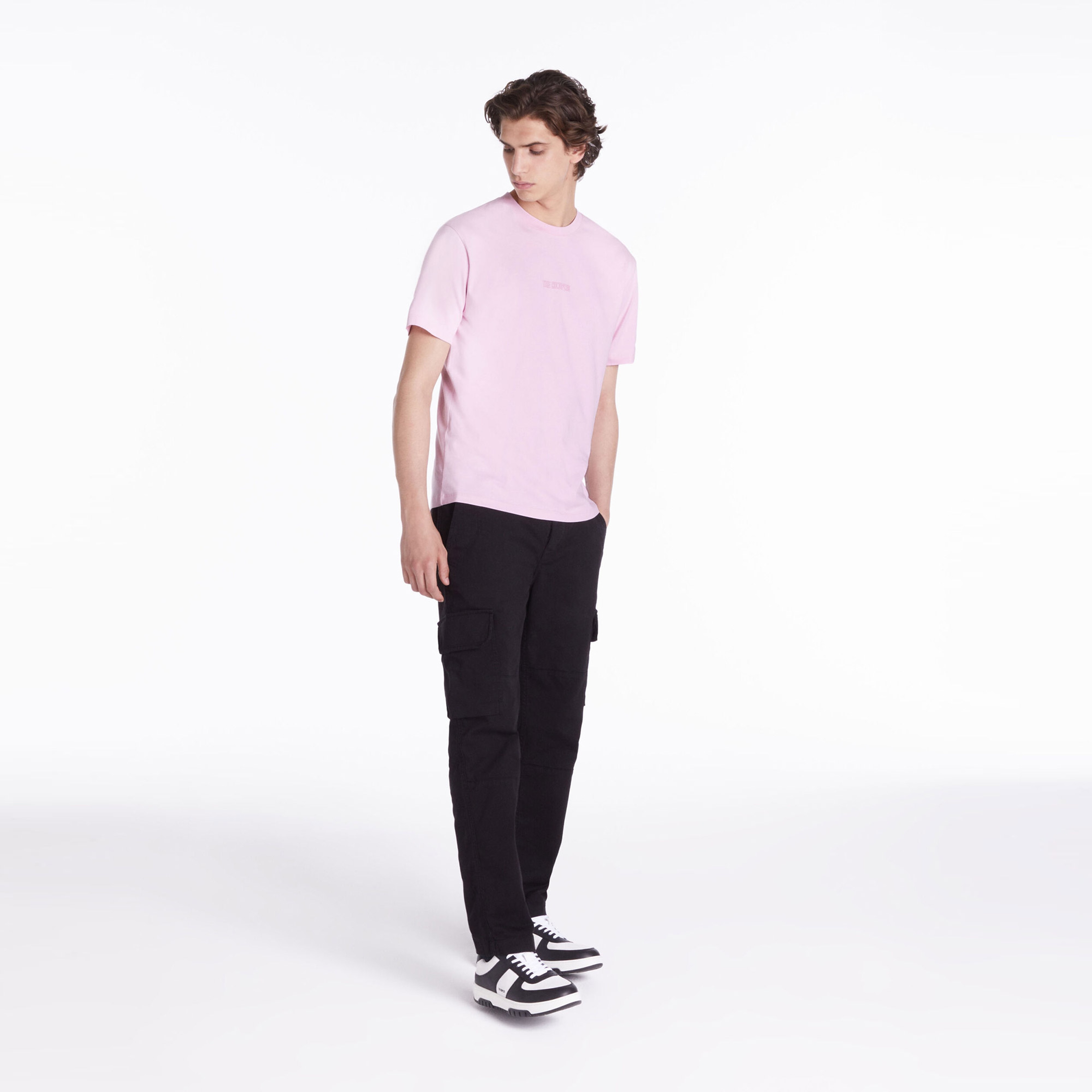 The Kooples Classic Logo Erkek Pembe T-Shirt