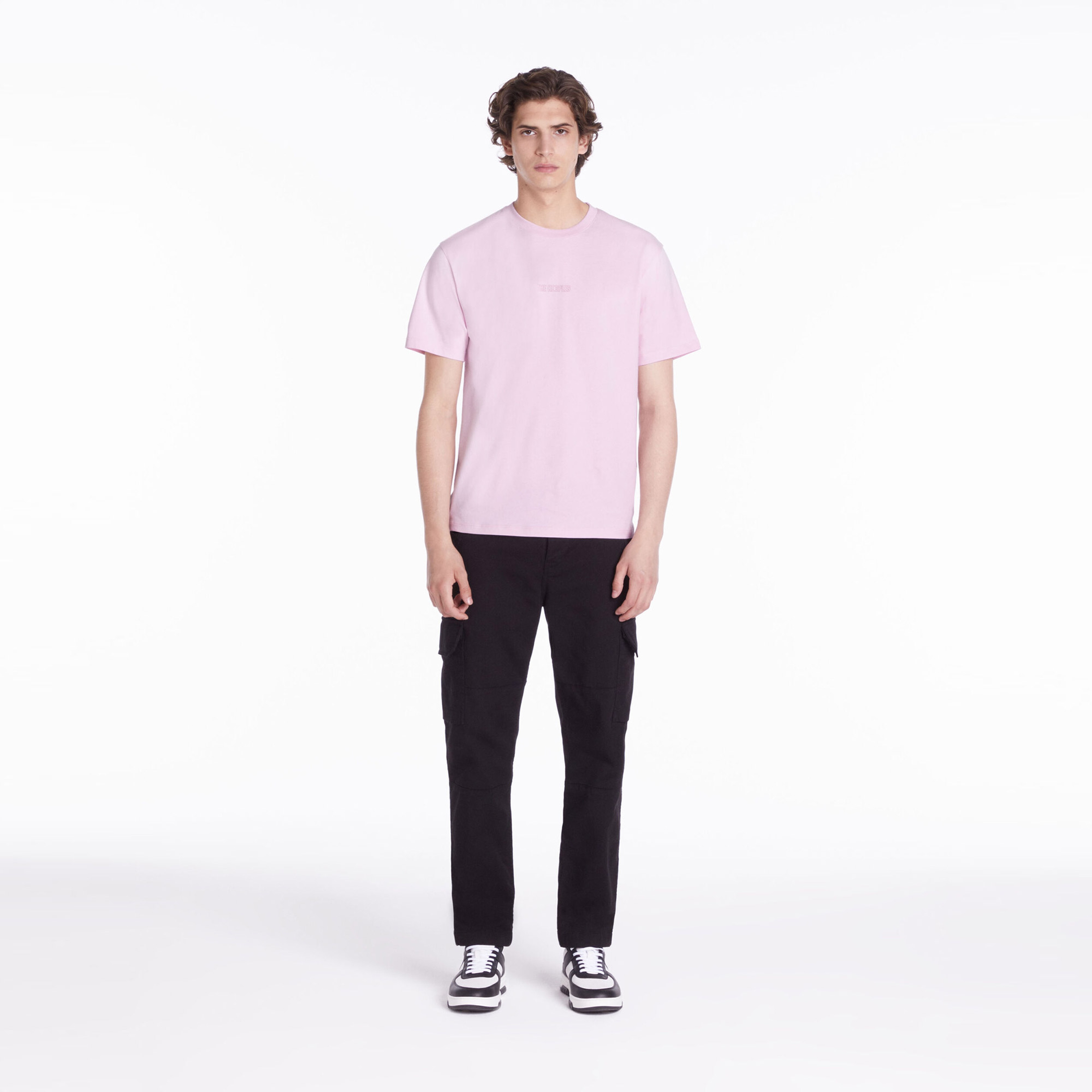 The Kooples Classic Logo Erkek Pembe T-Shirt