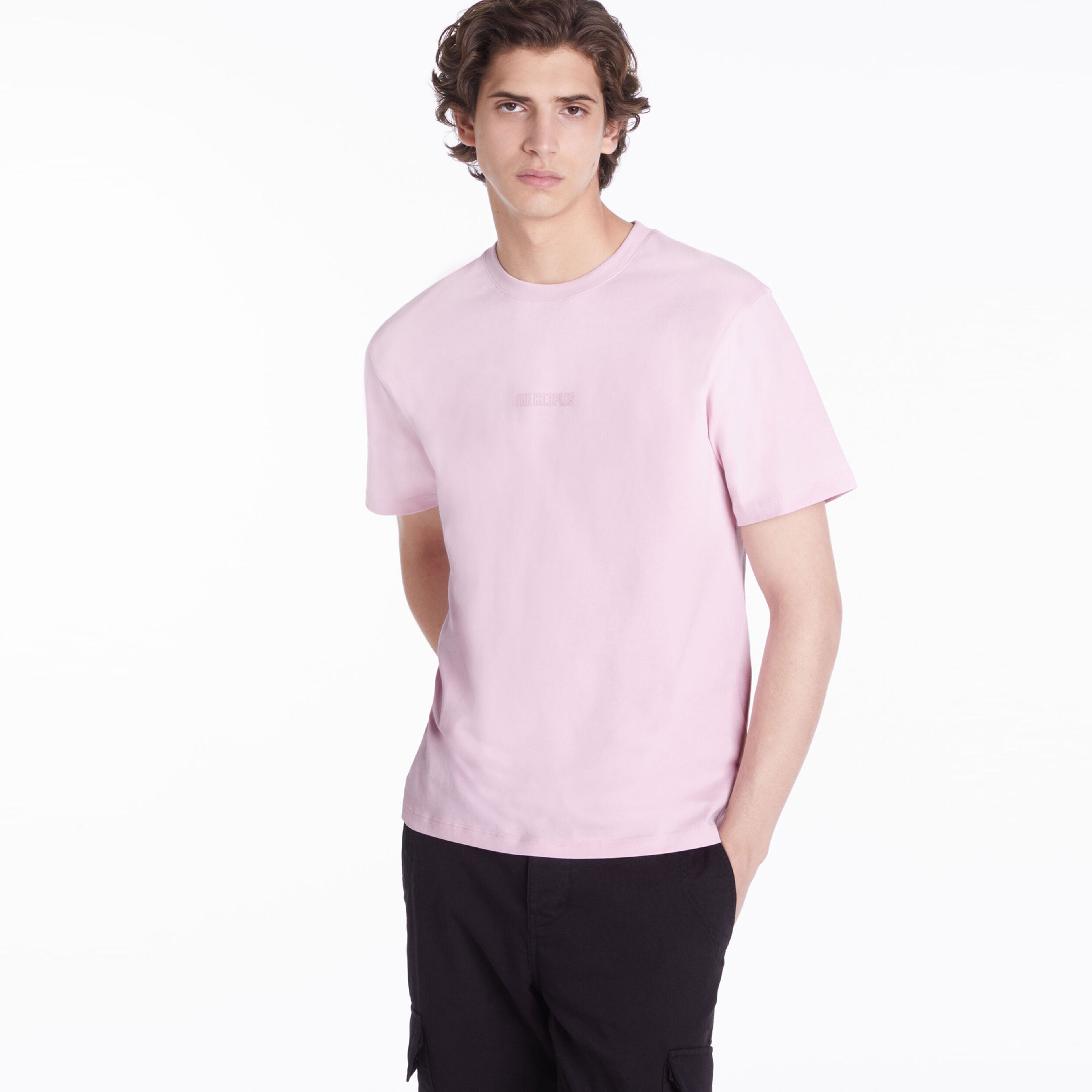 The Kooples Classic Logo Erkek Pembe T-Shirt
