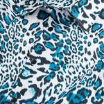 ERKEK LEOPAR DESENLİ UZUN KOLLU MAVİ GÖMLEK