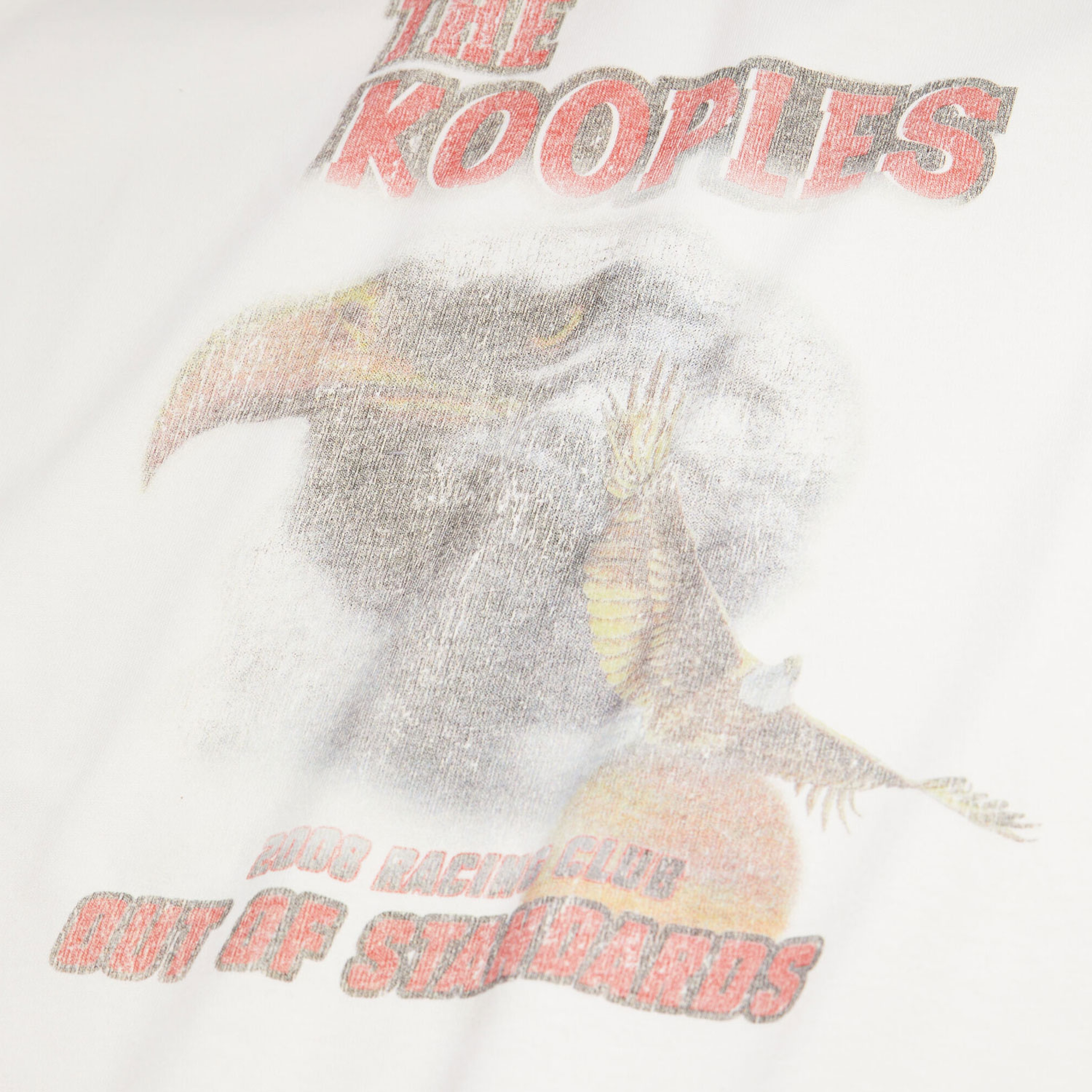 KADIN BİSİKLET YAKA BASKILI KREM T-SHIRT