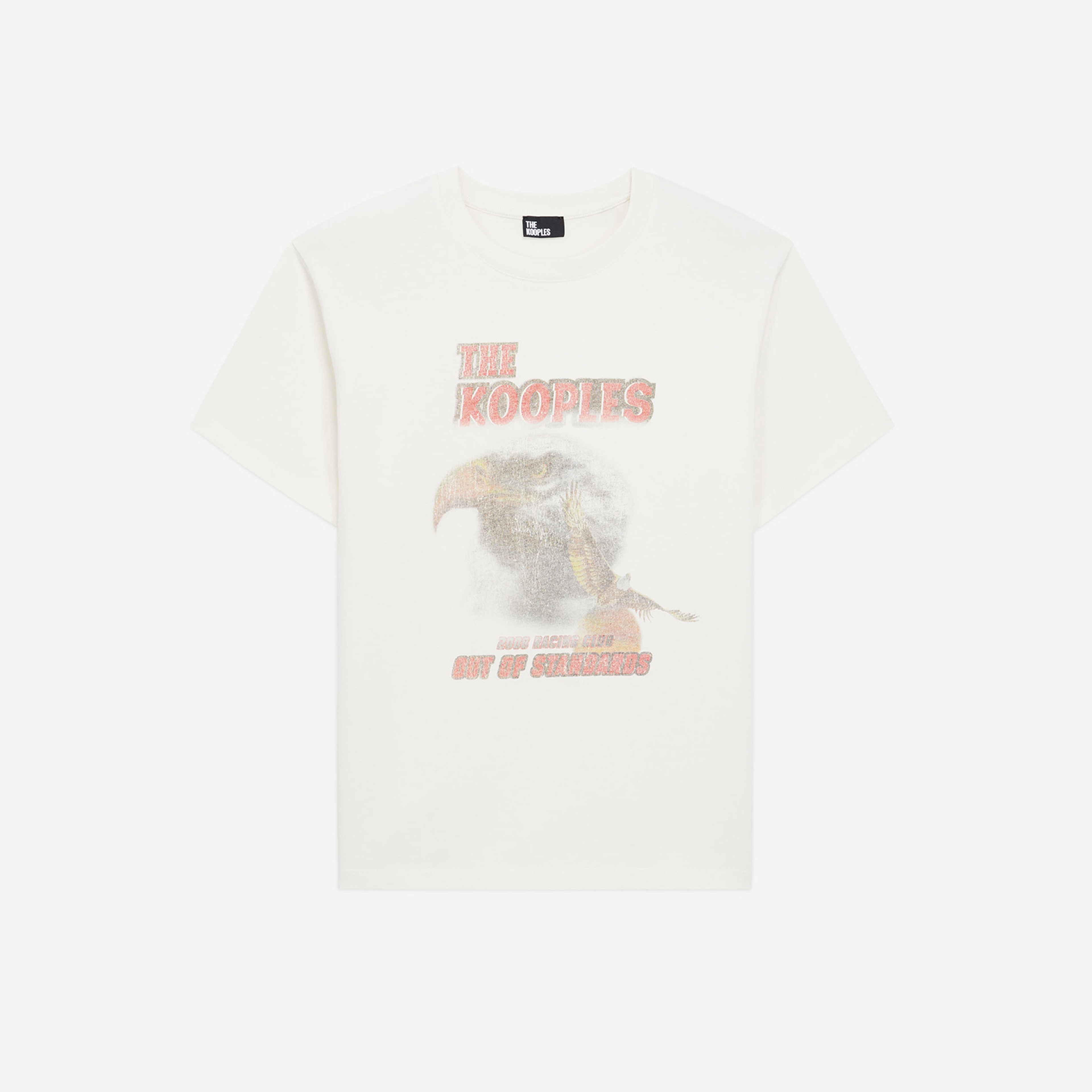 KADIN BİSİKLET YAKA BASKILI KREM T-SHIRT