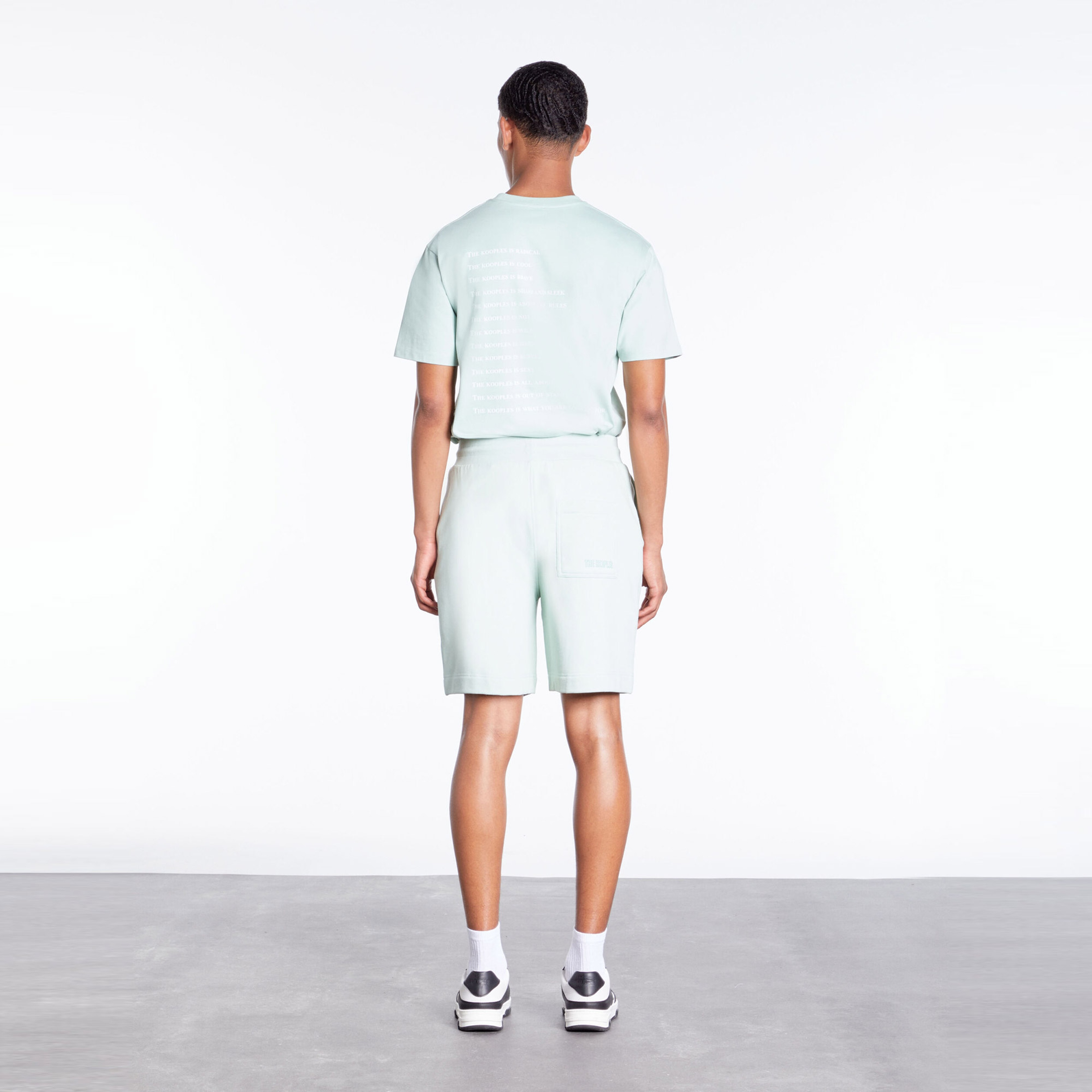 The Kooples Straight Fit Logo Erkek Açık Yeşil Şort