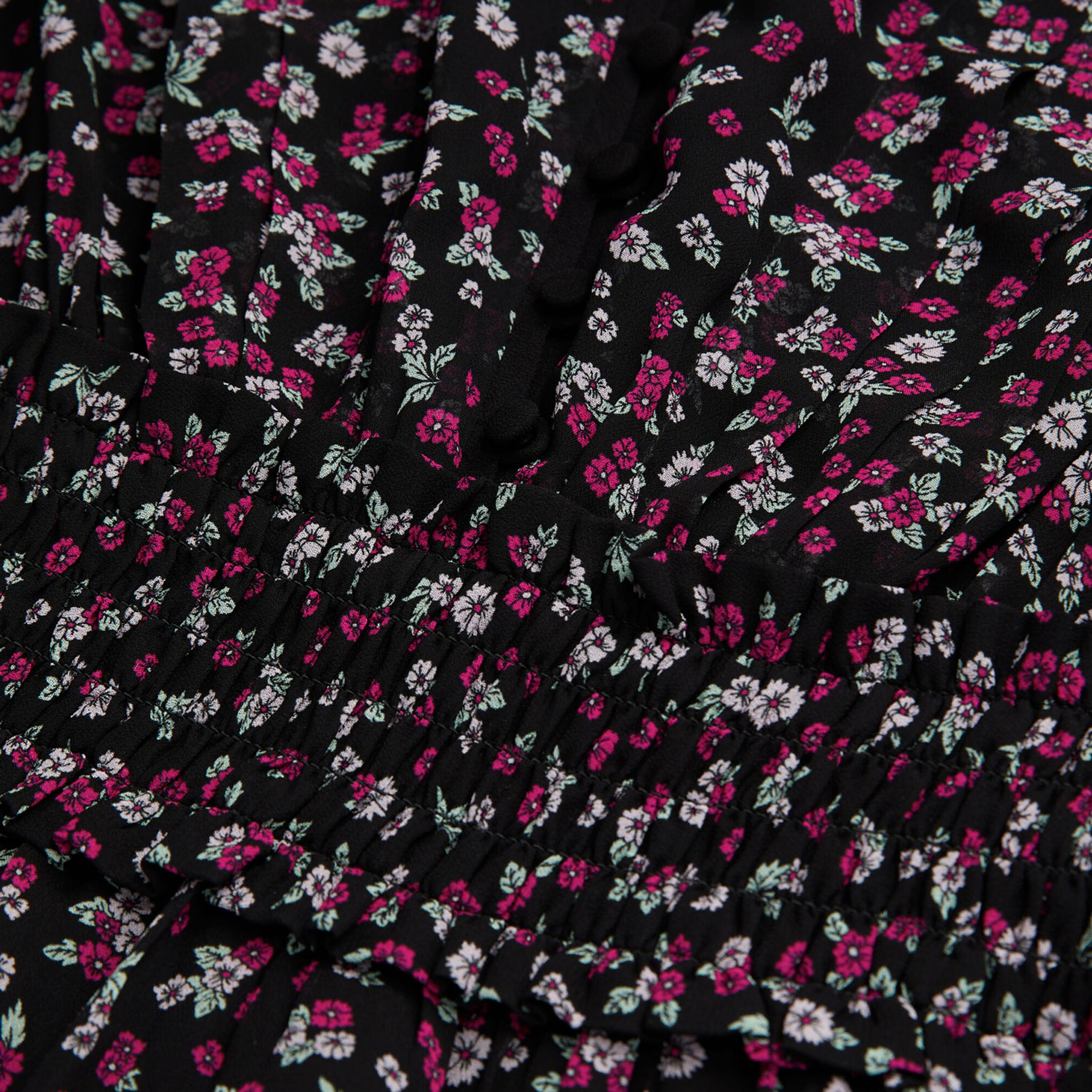 KADIN YARIM KOLLU V YAKA BASKILI SİYAH KISA ELBİSE