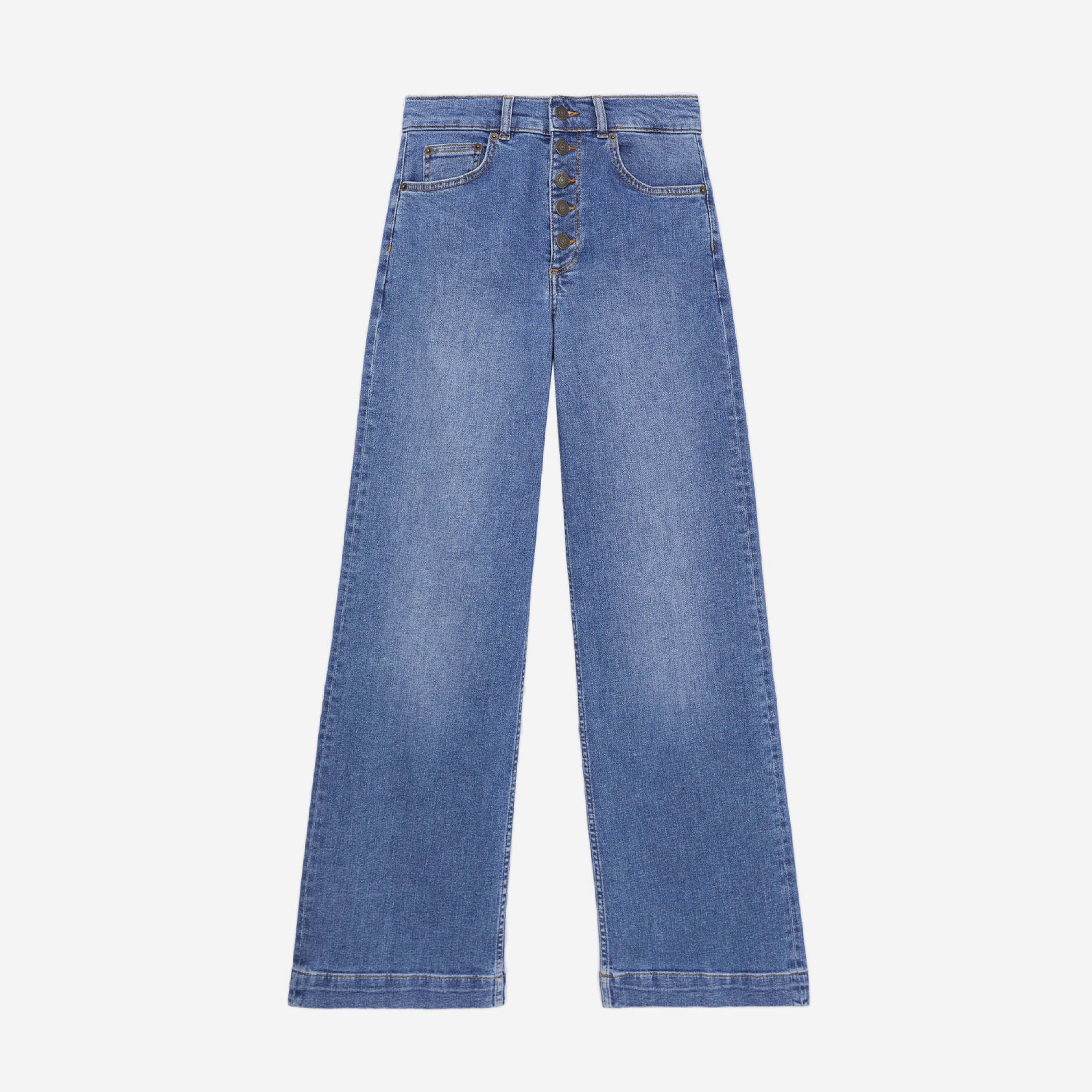 The Kooples Kadın Wide Leg Mavi Pantolon