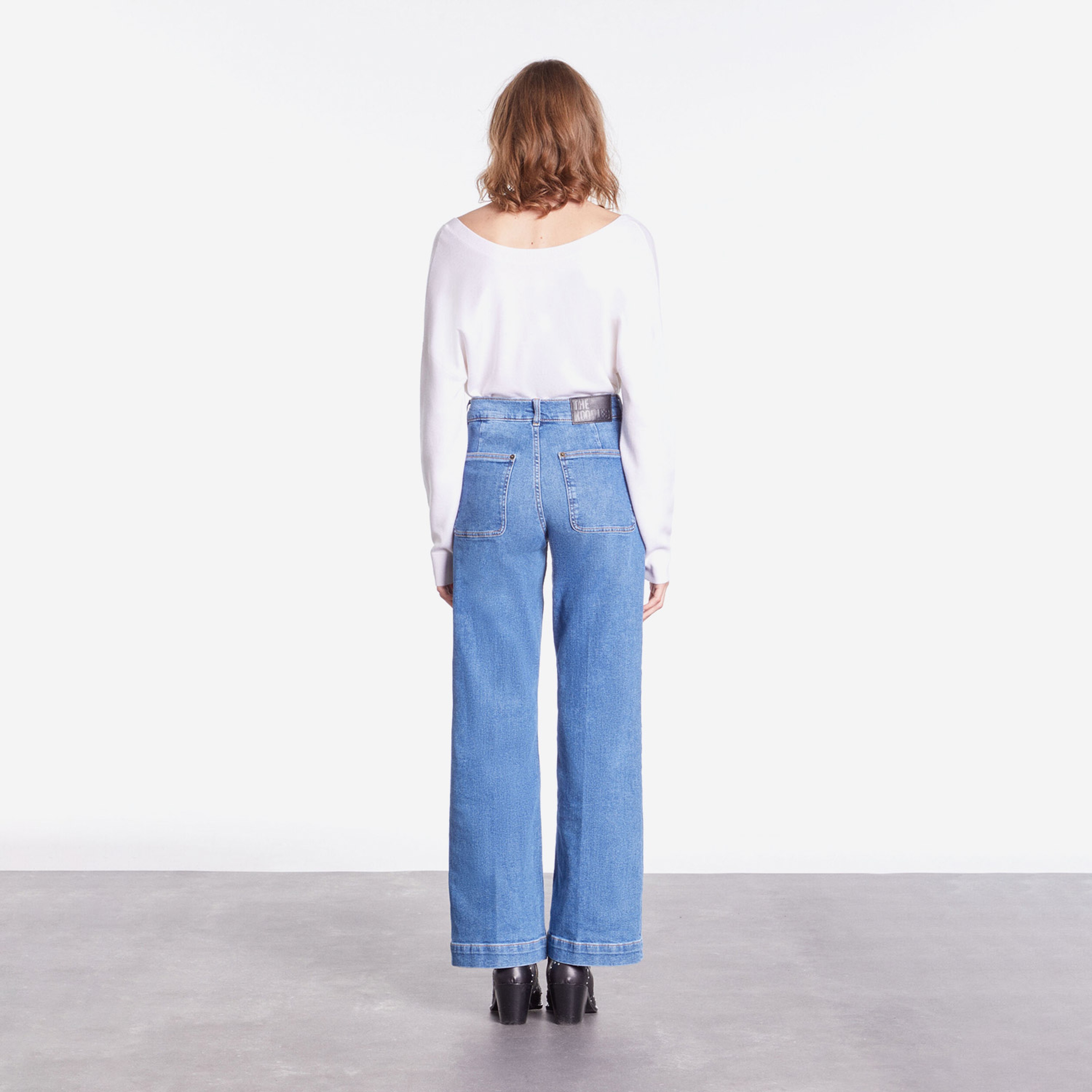 The Kooples Kadın Wide Leg Mavi Pantolon