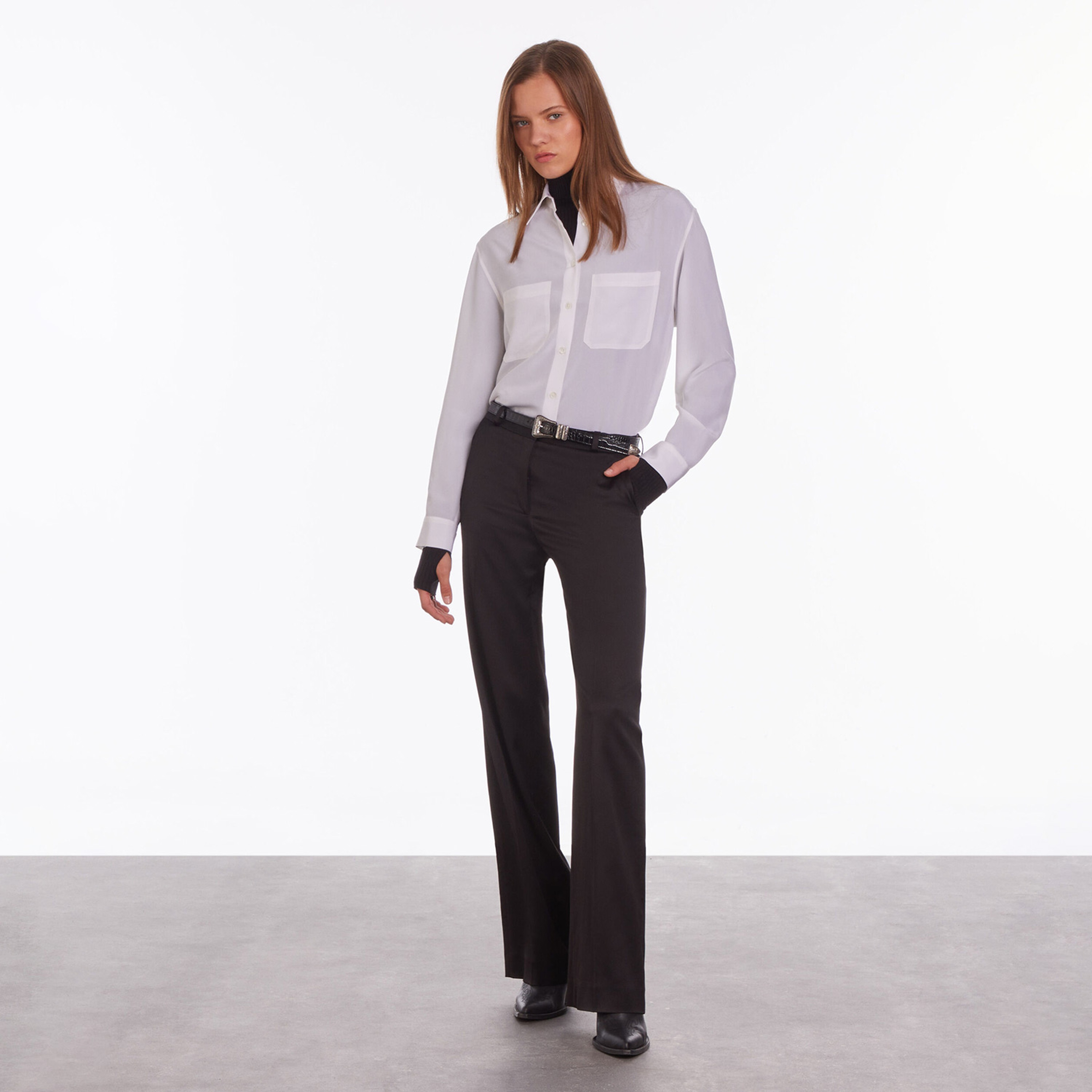 KADIN UZUN EKRU GÖMLEK