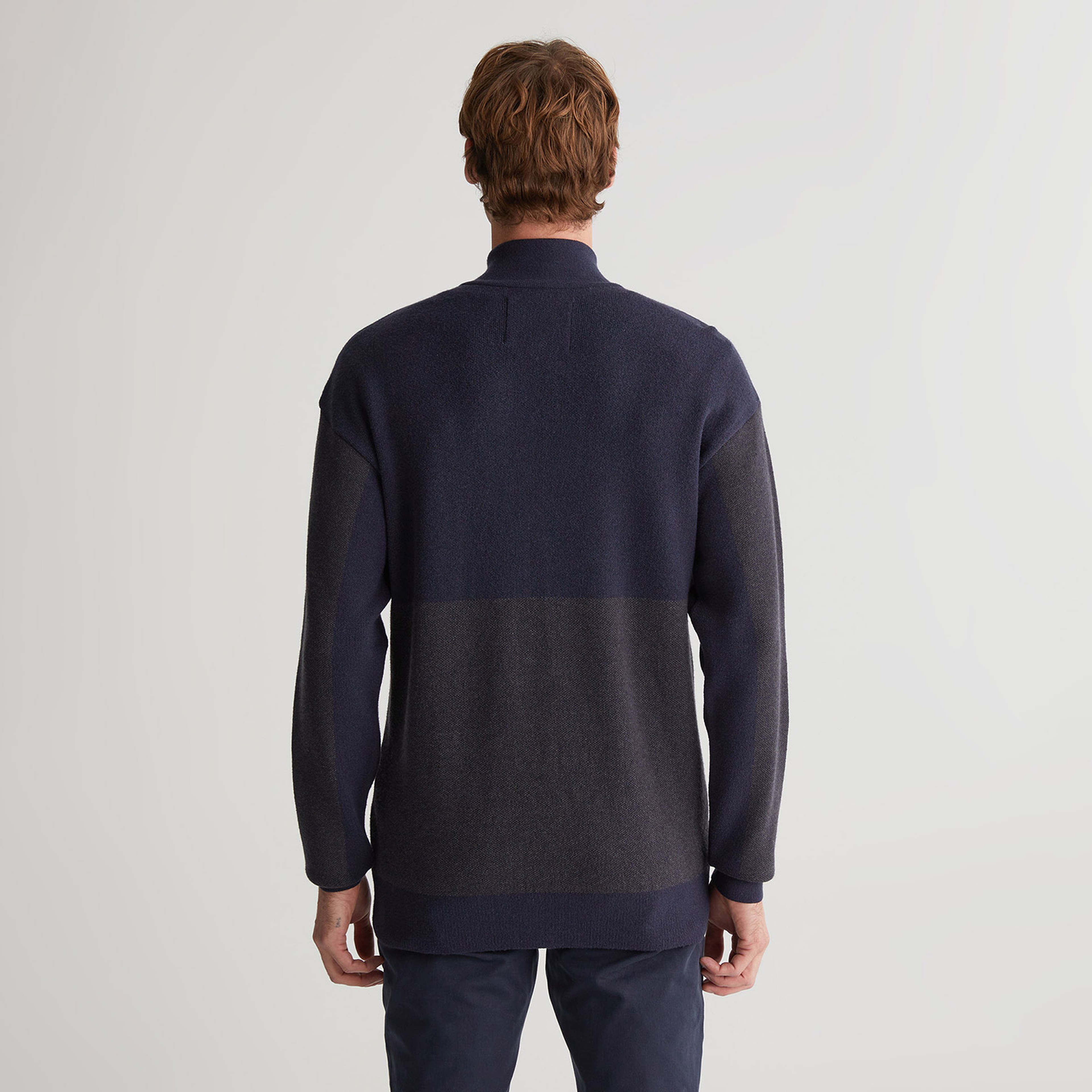 GANT Erkek Lacivert Regular Fit Fermuarlı Logolu Hırka