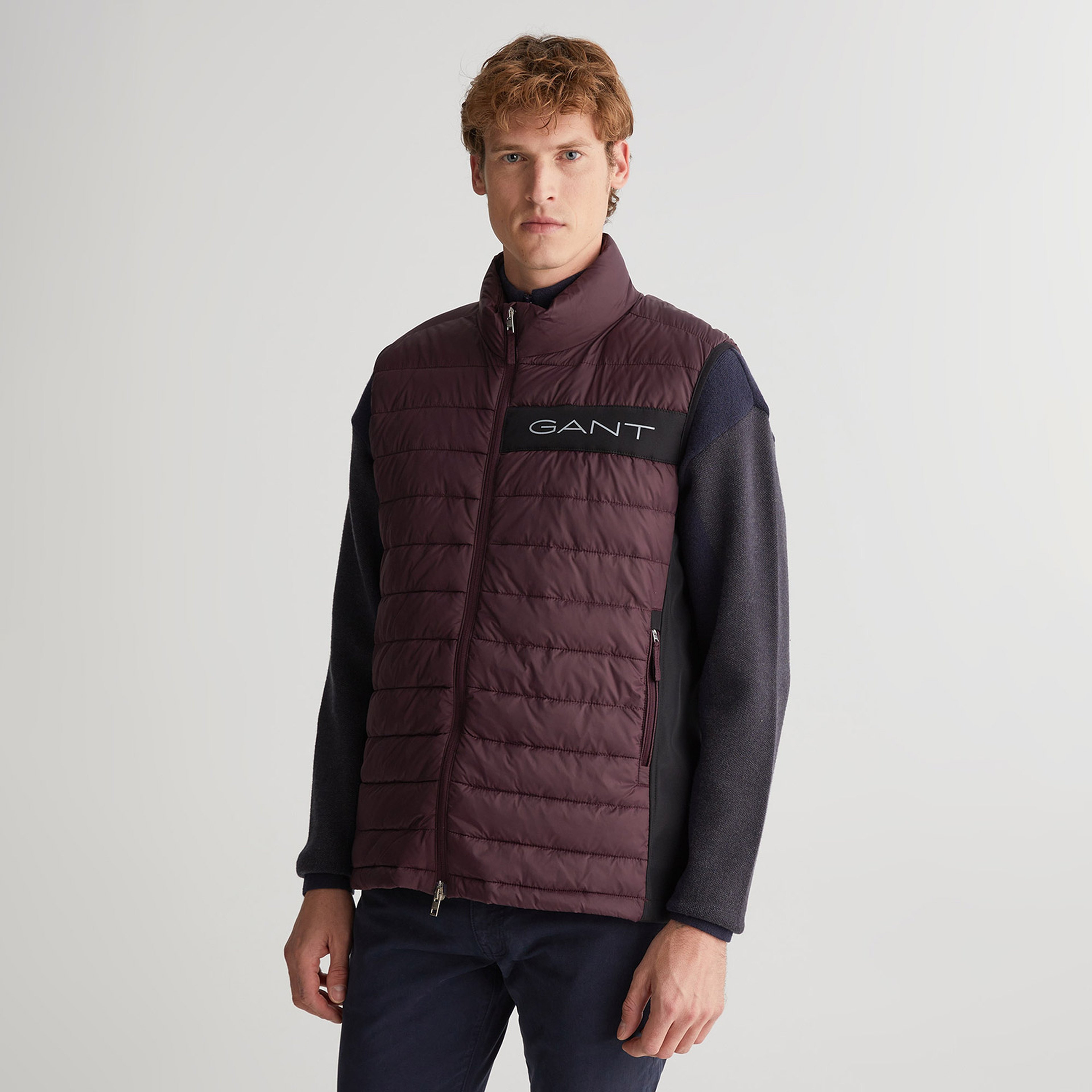 GANT Erkek Bordo Logolu Kapitone Yelek