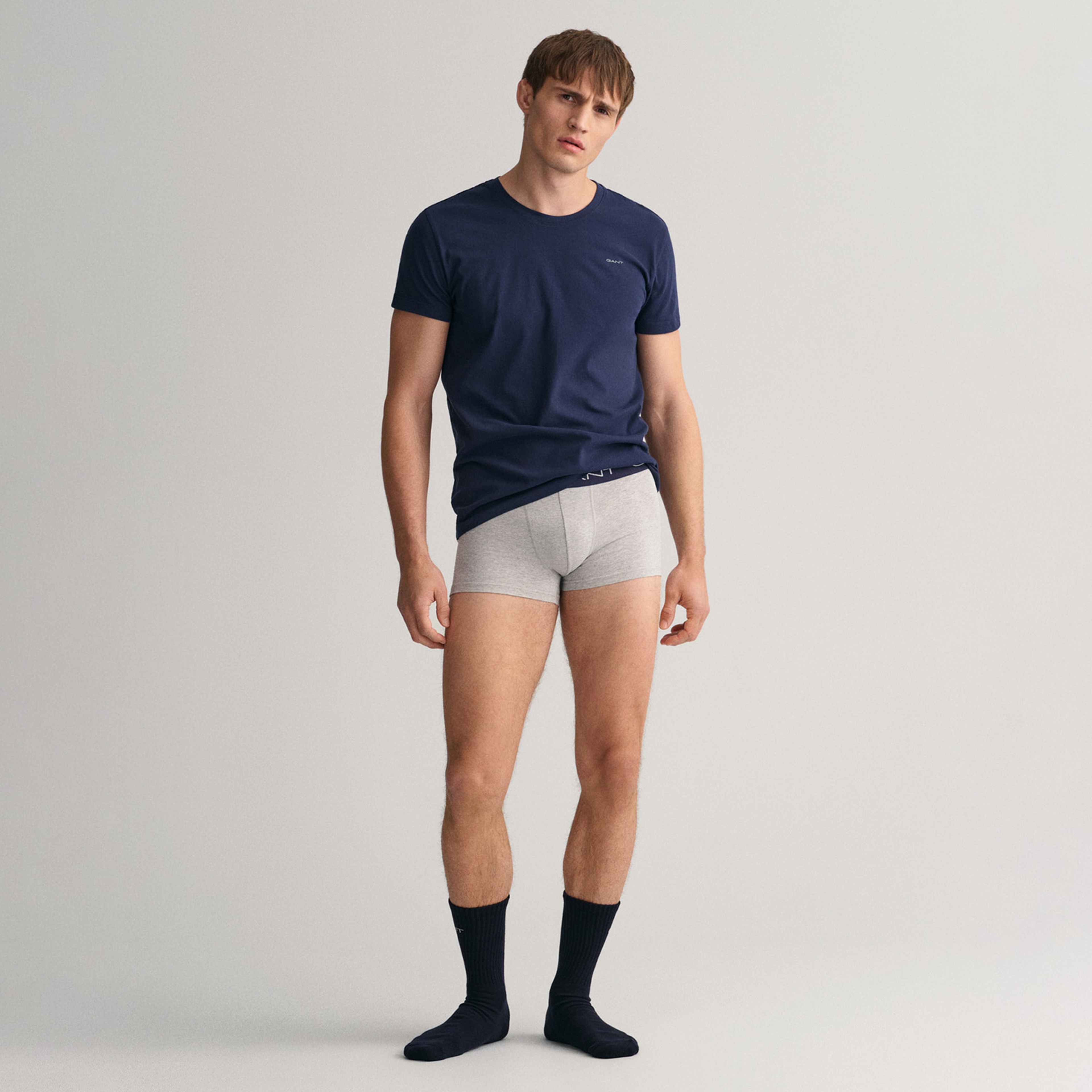 GANT Erkek Renkli Slim Fit Logolu 3'lü Boxer