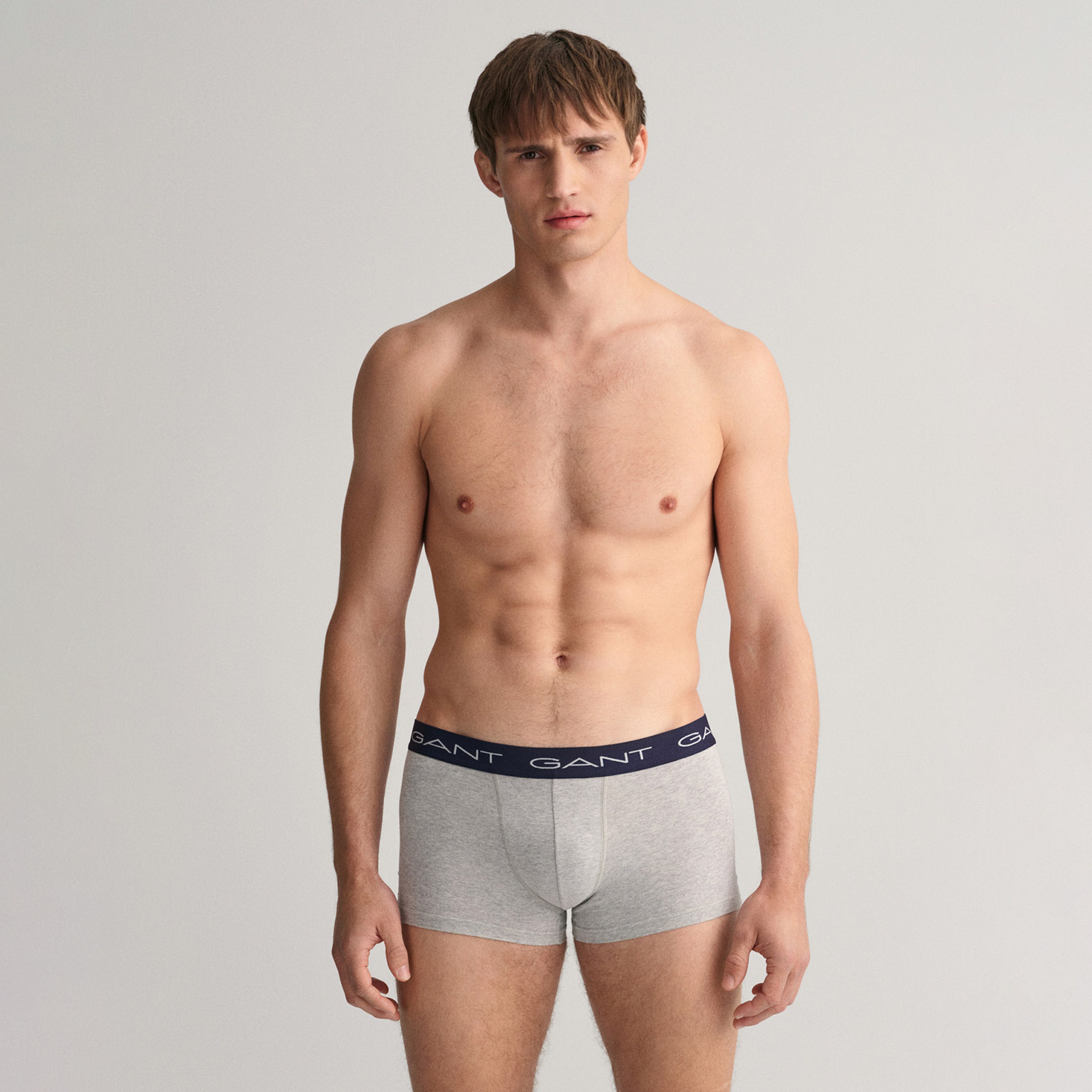 GANT Erkek Renkli Slim Fit Logolu 3'lü Boxer
