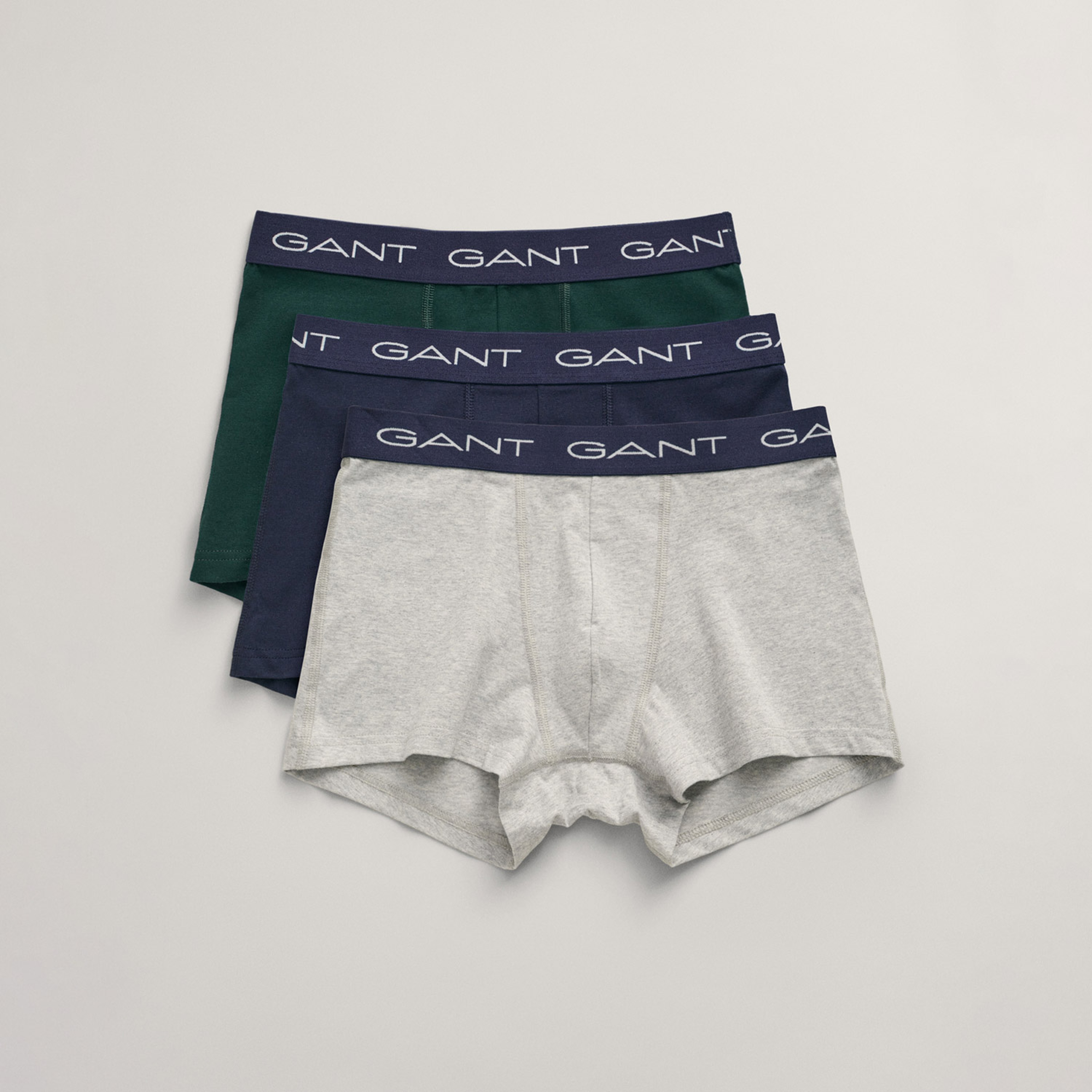 GANT Erkek Renkli Slim Fit Logolu 3'lü Boxer