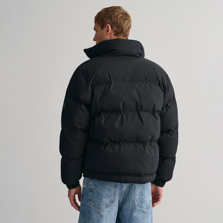 GANT Erkek Siyah Dik Yaka Kapitone Mont